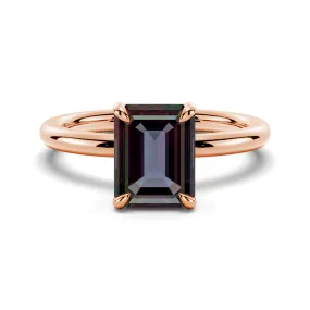 3 CT. Solitaire Emerald Cut Alexandrite Engagement Ring