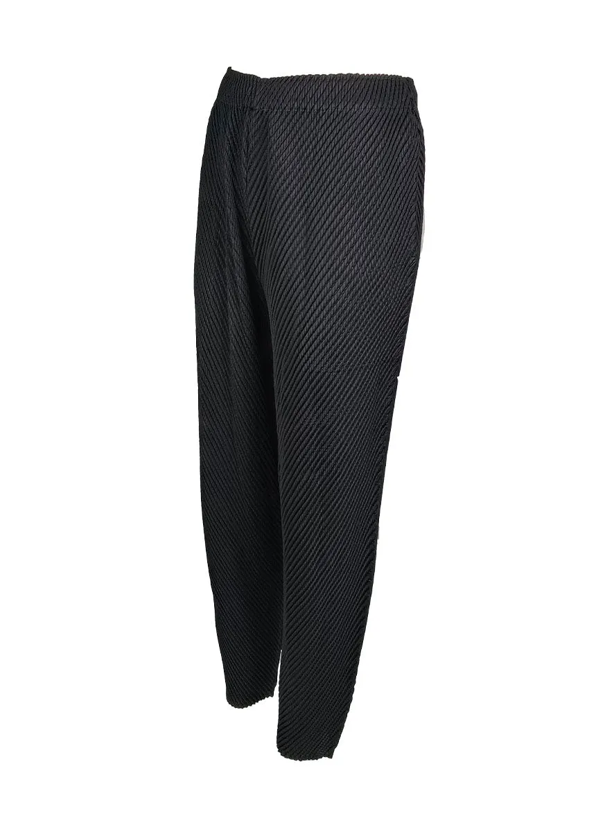 4240048 Side Pocket Pleated Pants *Black