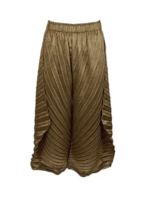 9240003 Irregular Pleated Pants *Bronze *Backorder