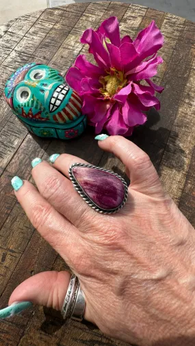 Adjustable Purple Spiny Ring #1