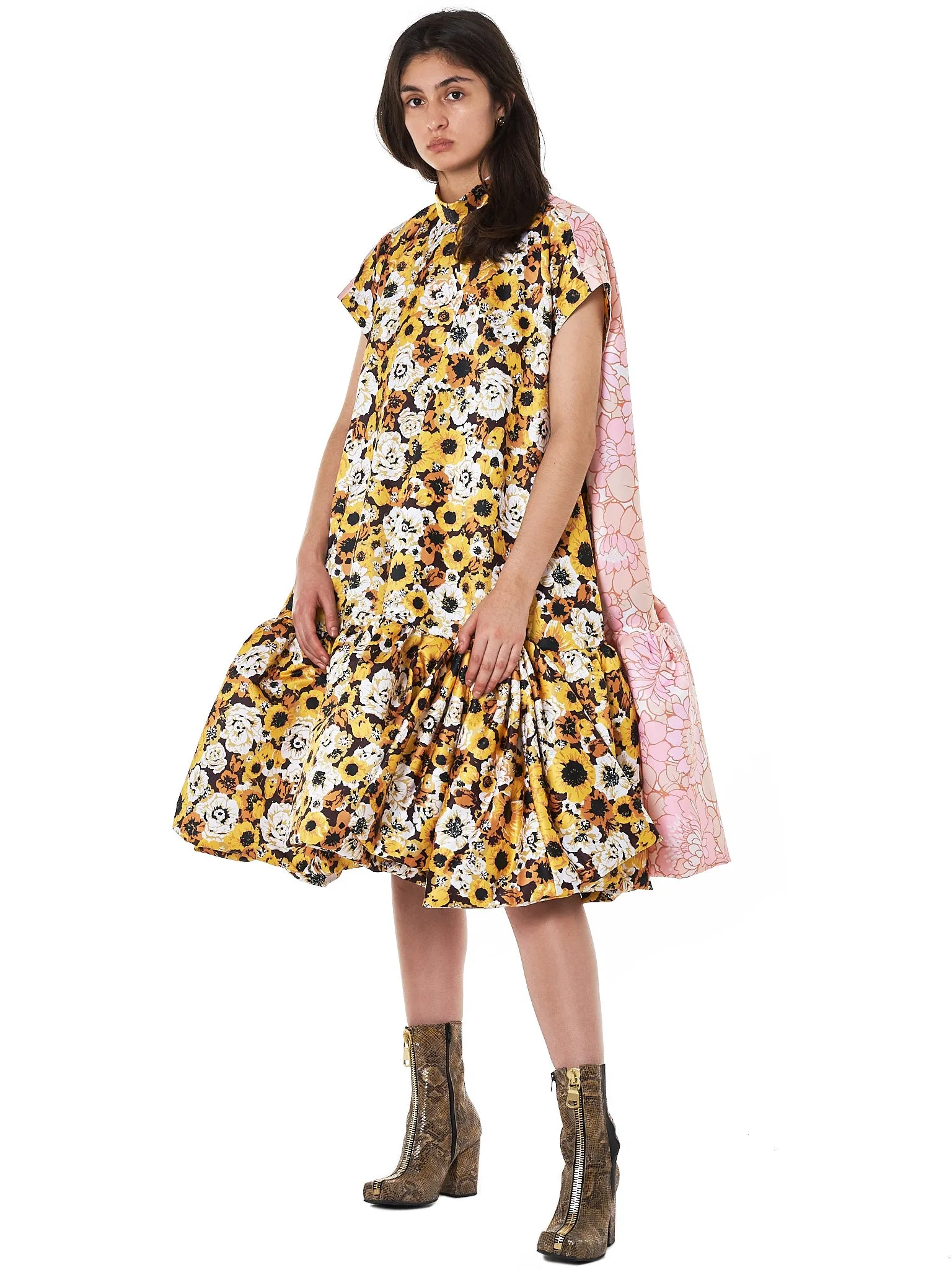 Assemblage Floral Gown (RQ30-BROWN-YELLOW)