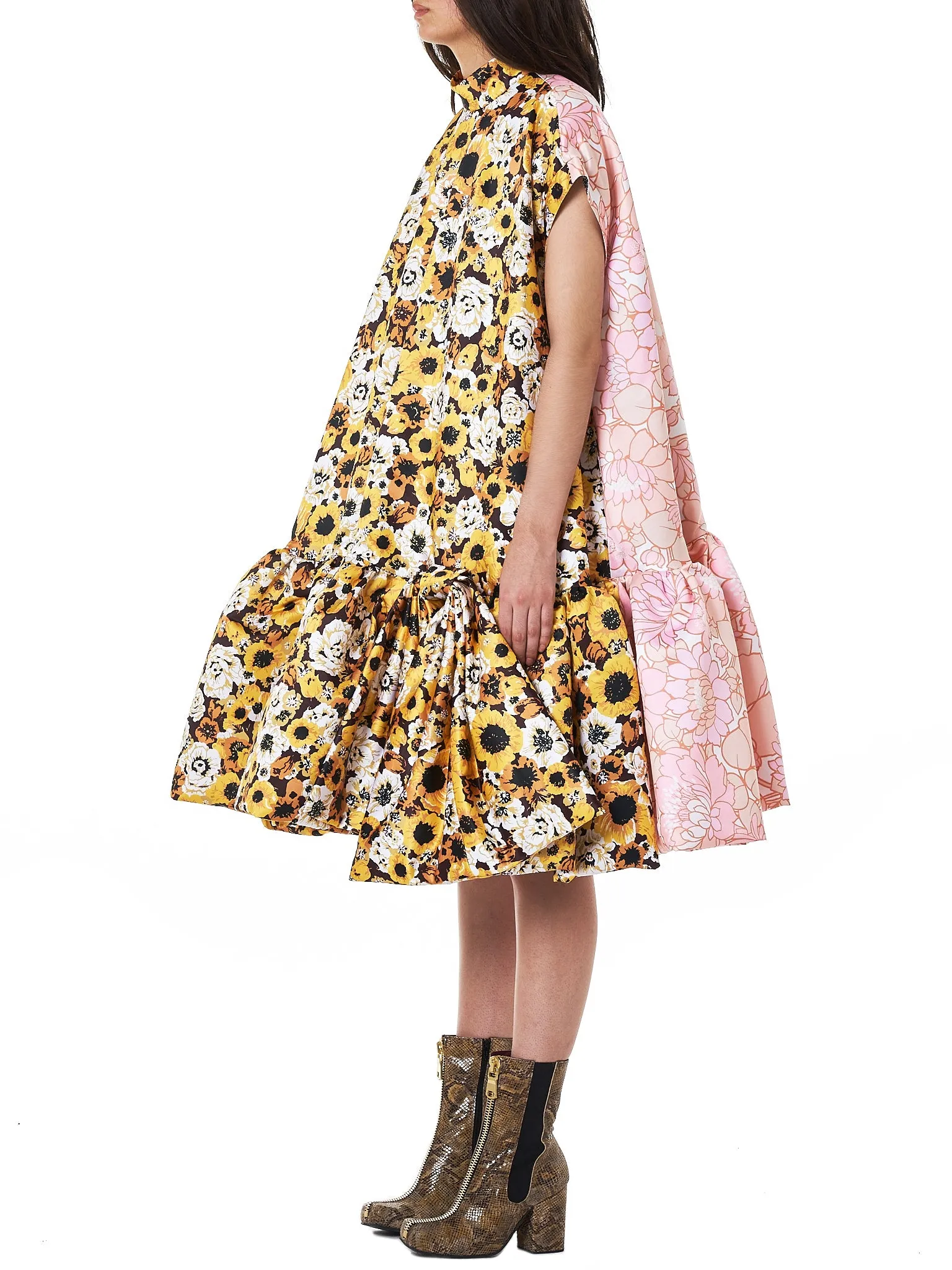 Assemblage Floral Gown (RQ30-BROWN-YELLOW)