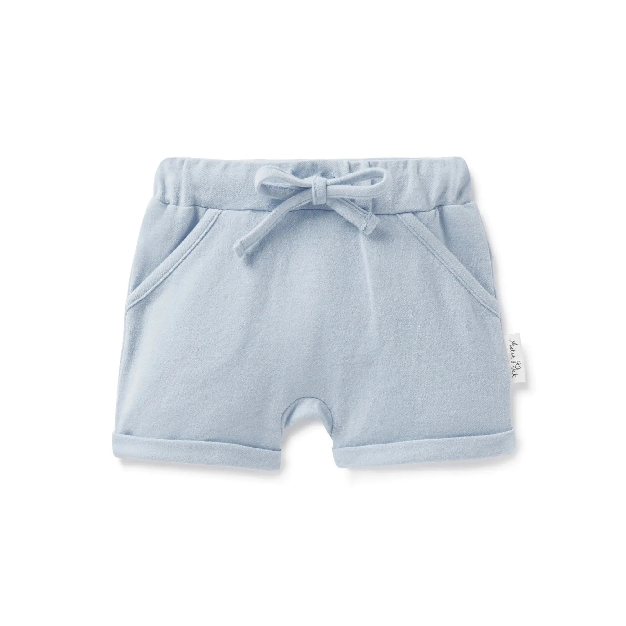 Aster and Oak Chambray Harem Shorts - Blue