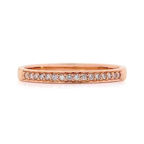 Bead set diamond ring