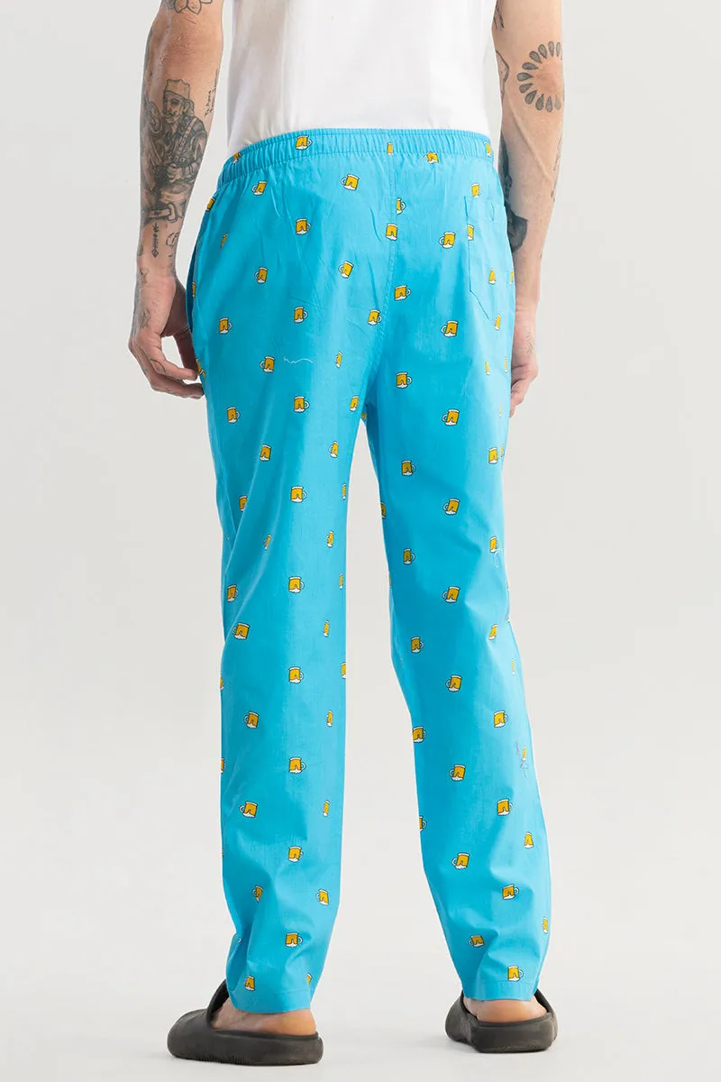 Beer Print Blue Pyjama