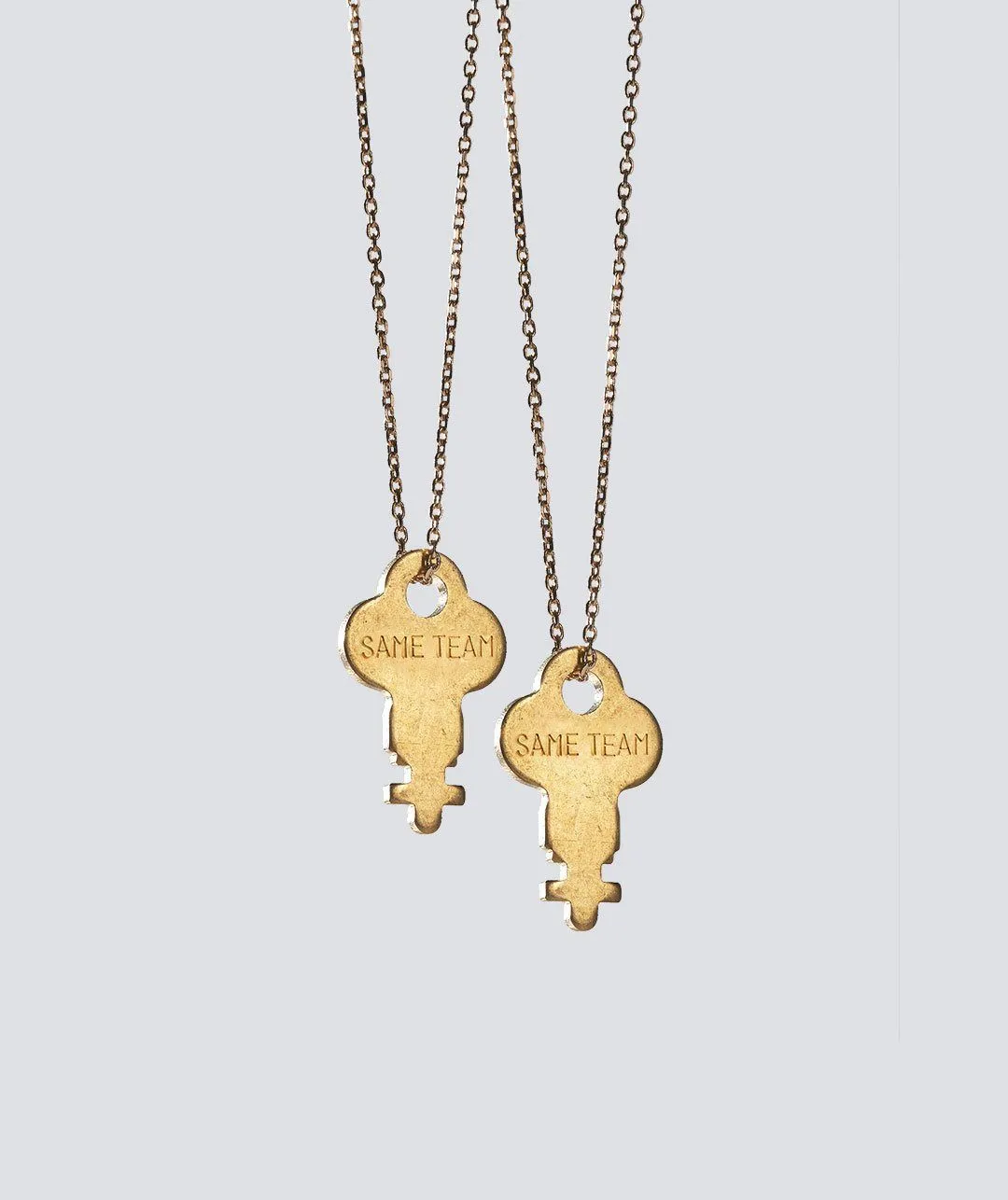 Best Friend Gold Dainty Key Necklace Set (2)