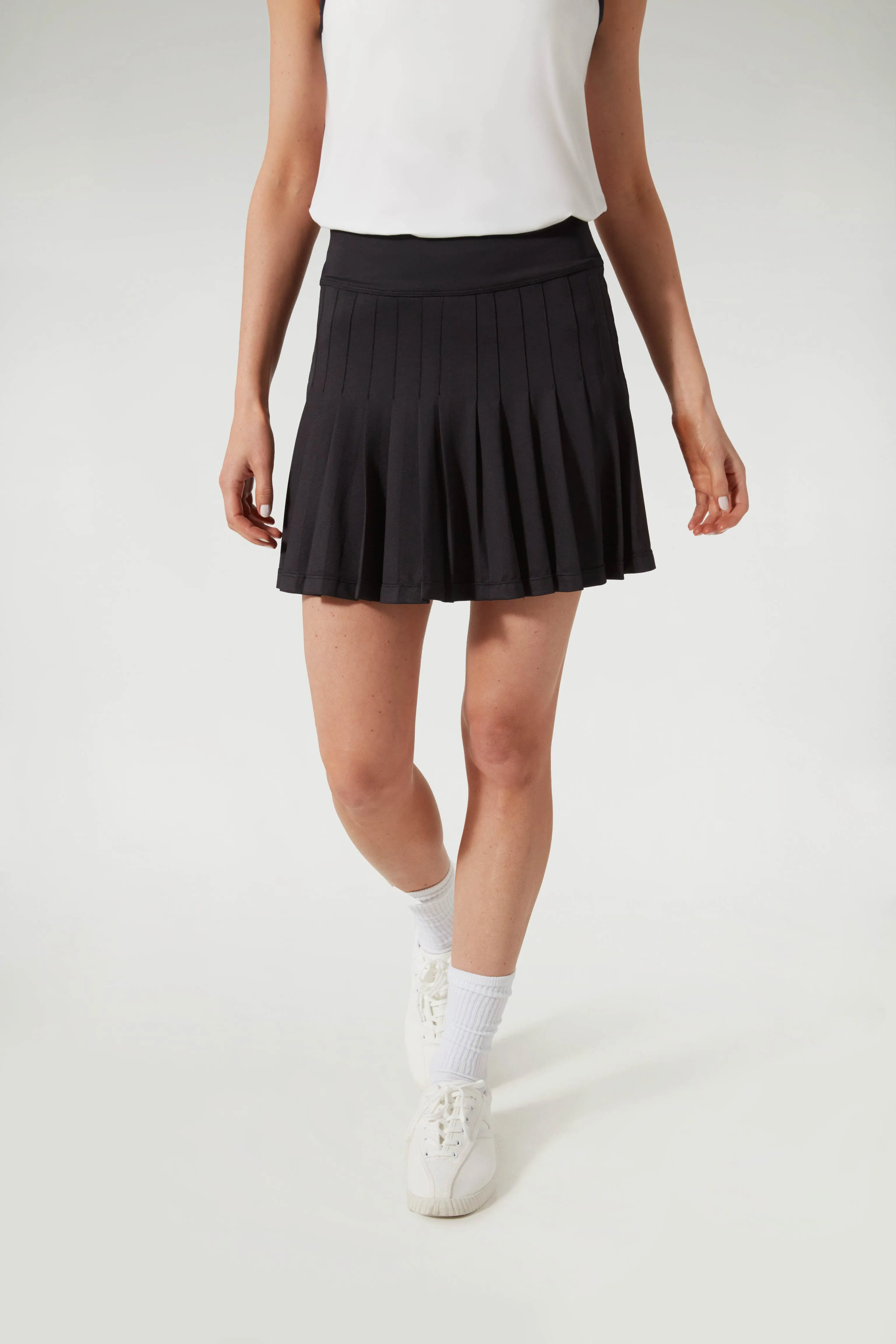 Black and White 15 Inch Williams Tennis Skirt