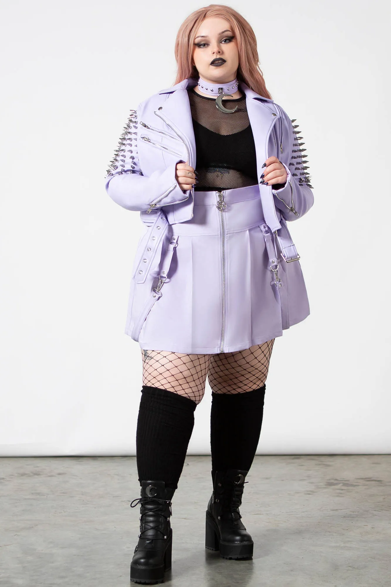 Blaire B*tch Mini Skirt [PASTEL LILAC] [PLUS]