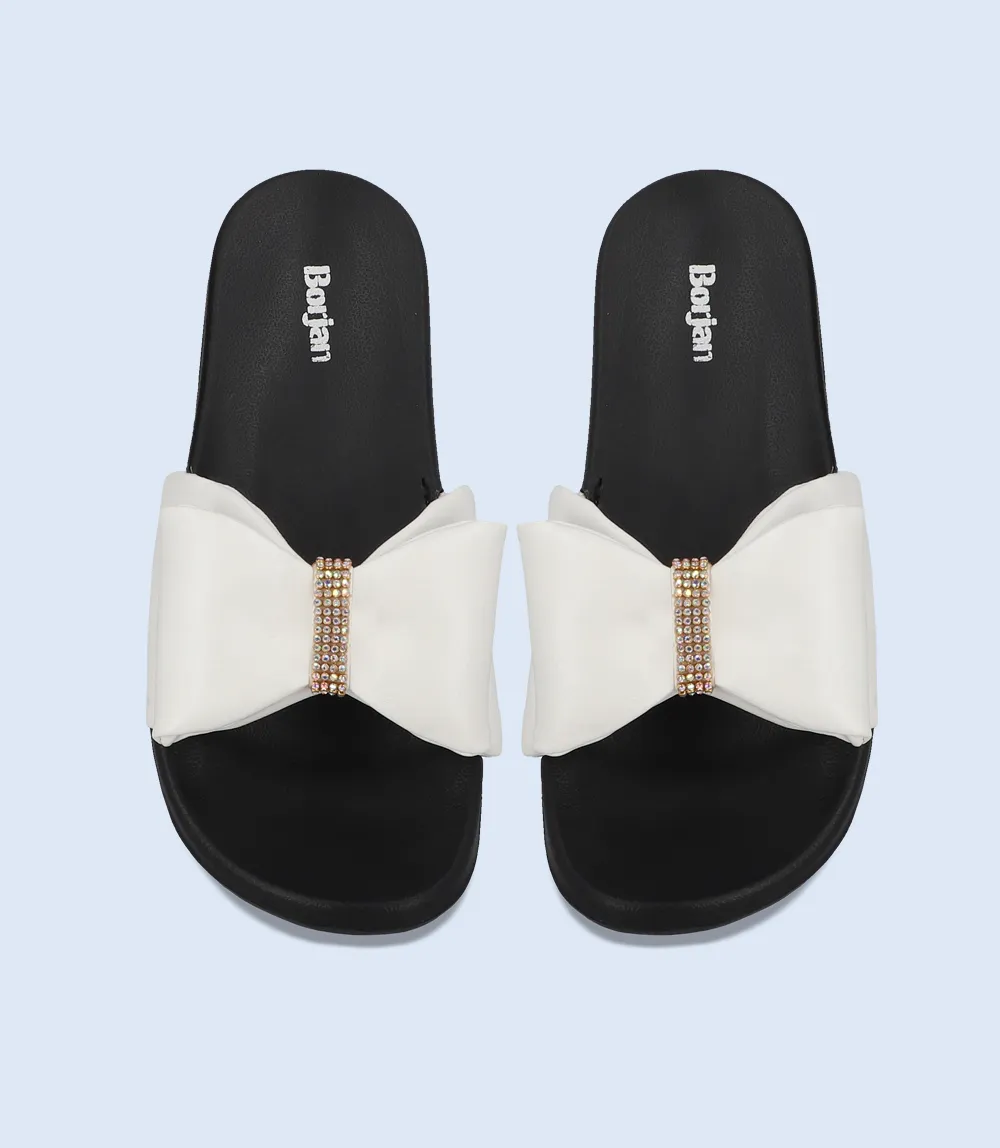 BW7285-WHITE-Women Sliders