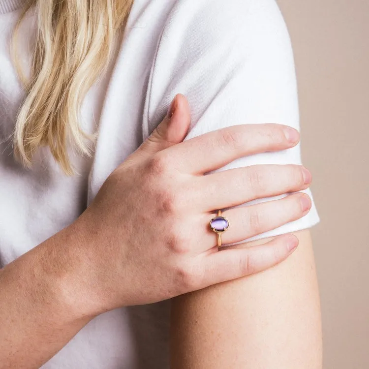 Celina Cat's Eye Moonstone Ring