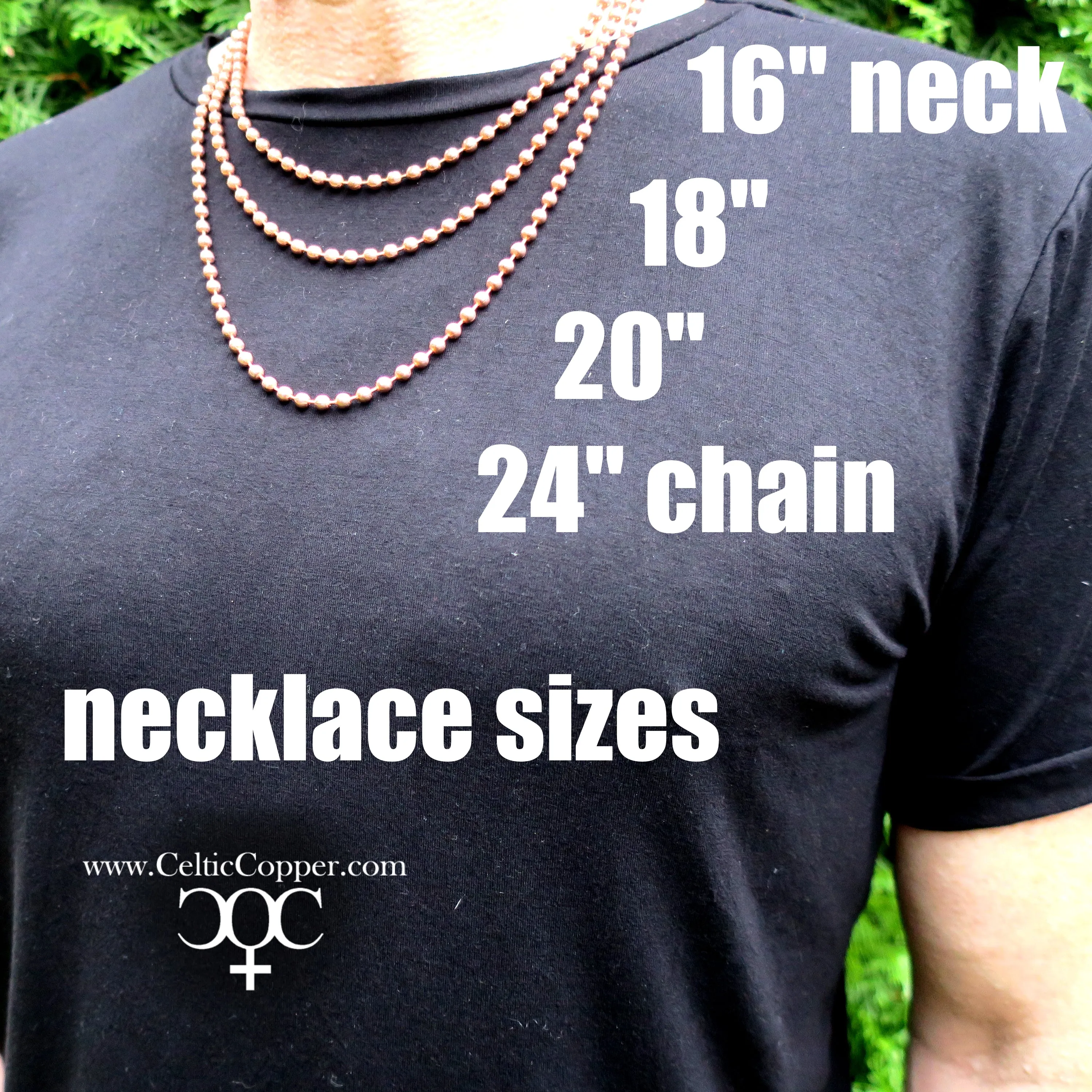 Copper Necklace Chain Set For Men Heavy Duty 18 Curb Chain Necklace And Matching Bracelet SET7918