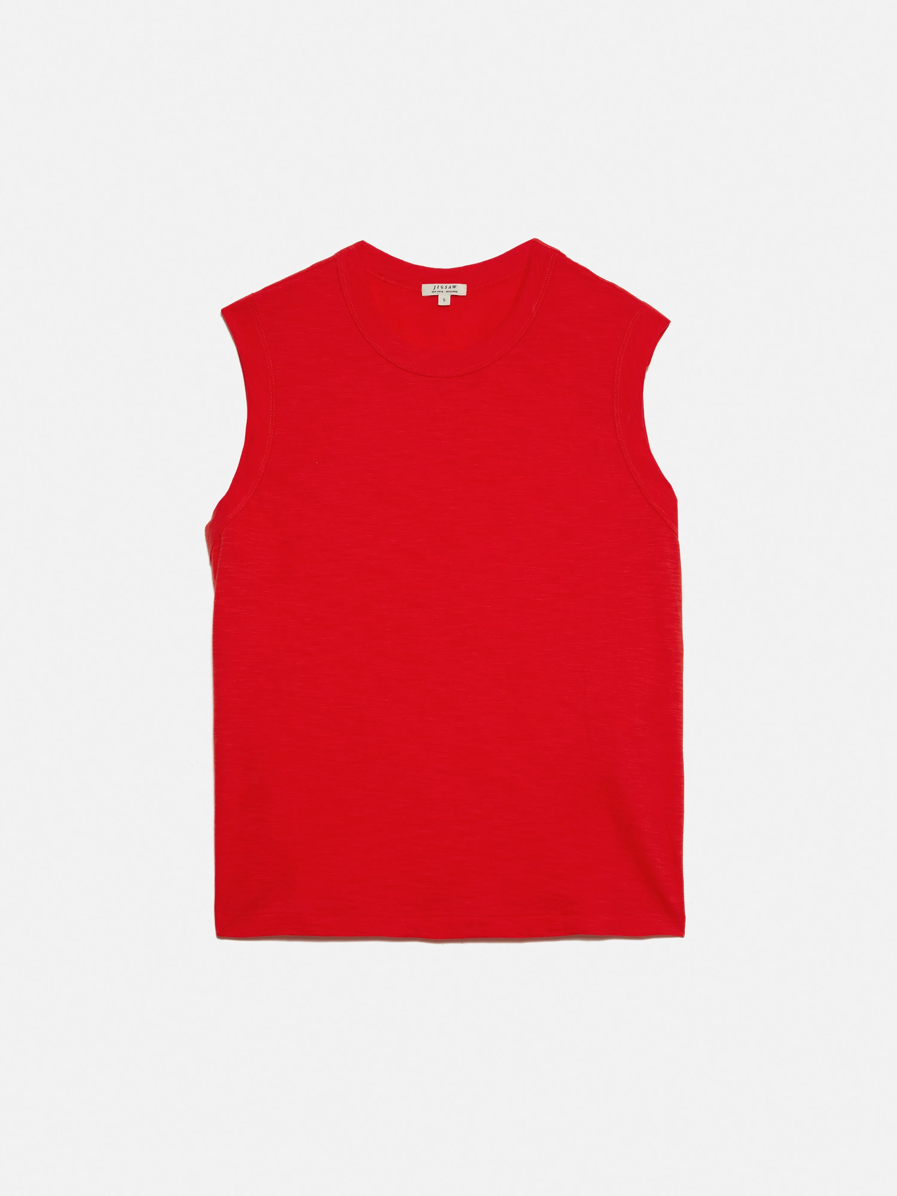 Cotton Slub Tank Top | Red