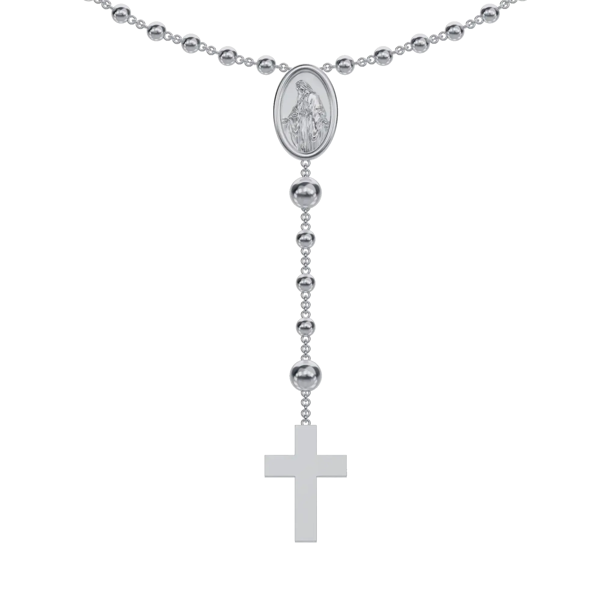 Custom Adjustable Virgin Mary Rosary Necklace