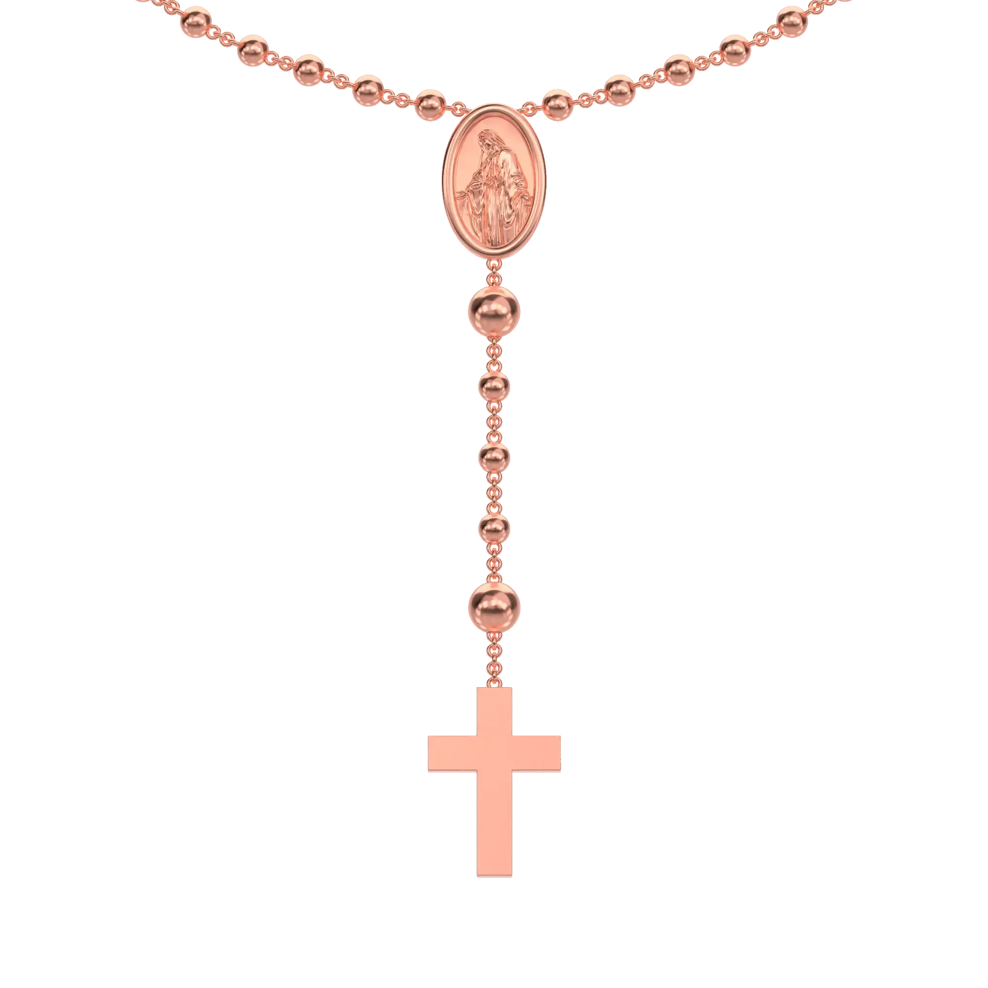 Custom Adjustable Virgin Mary Rosary Necklace