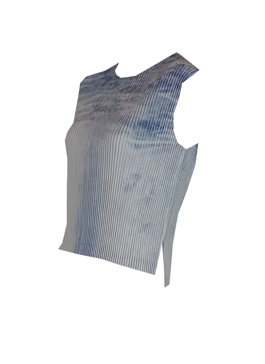 D230012 Tie Dye Pleated Top *Last Piece