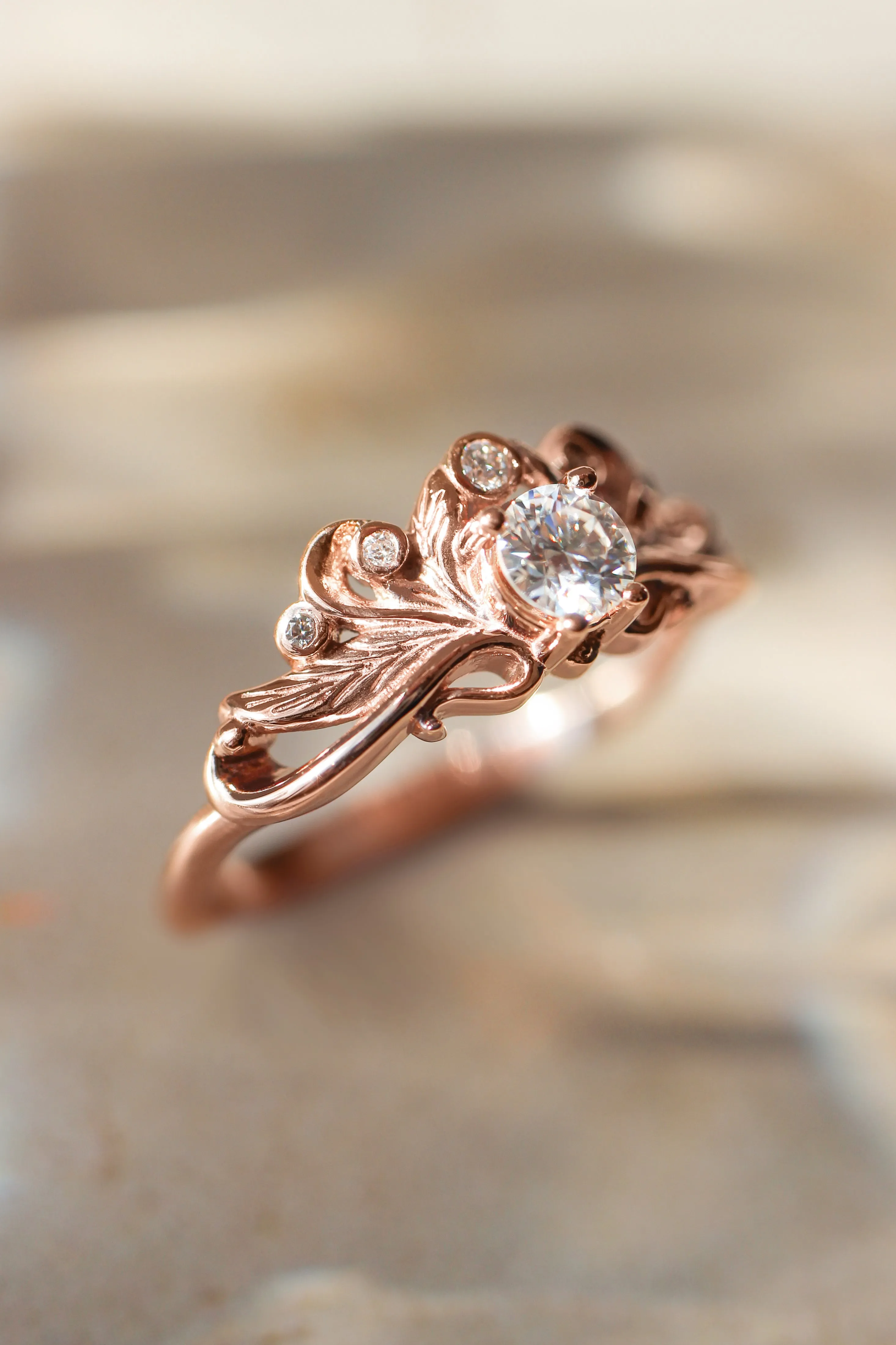 Damariss | custom bridal ring setting, engagement & wedding band set