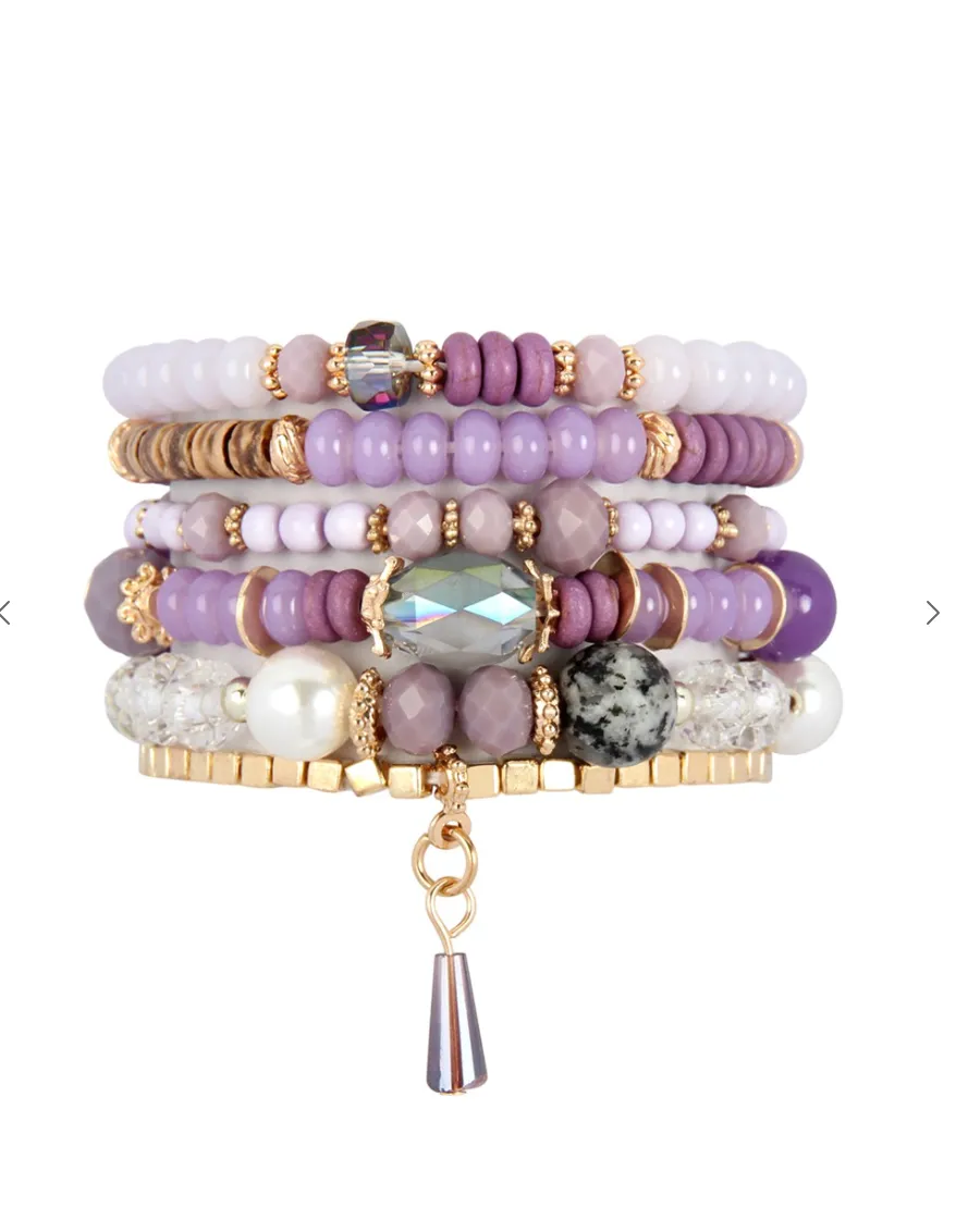 Deena Bracelet Set - Light Purple