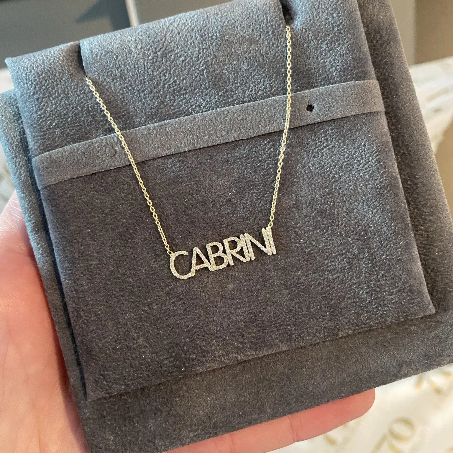 Diamond Pave Custom Name Necklace