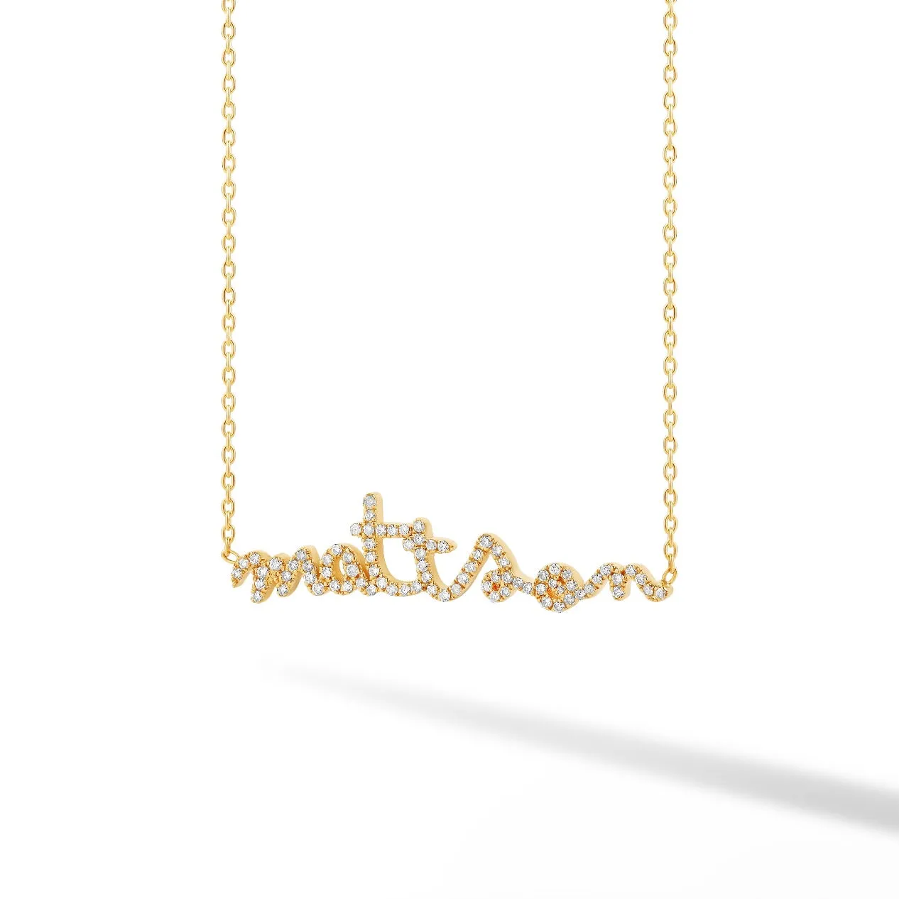 Diamond Pave Custom Name Necklace