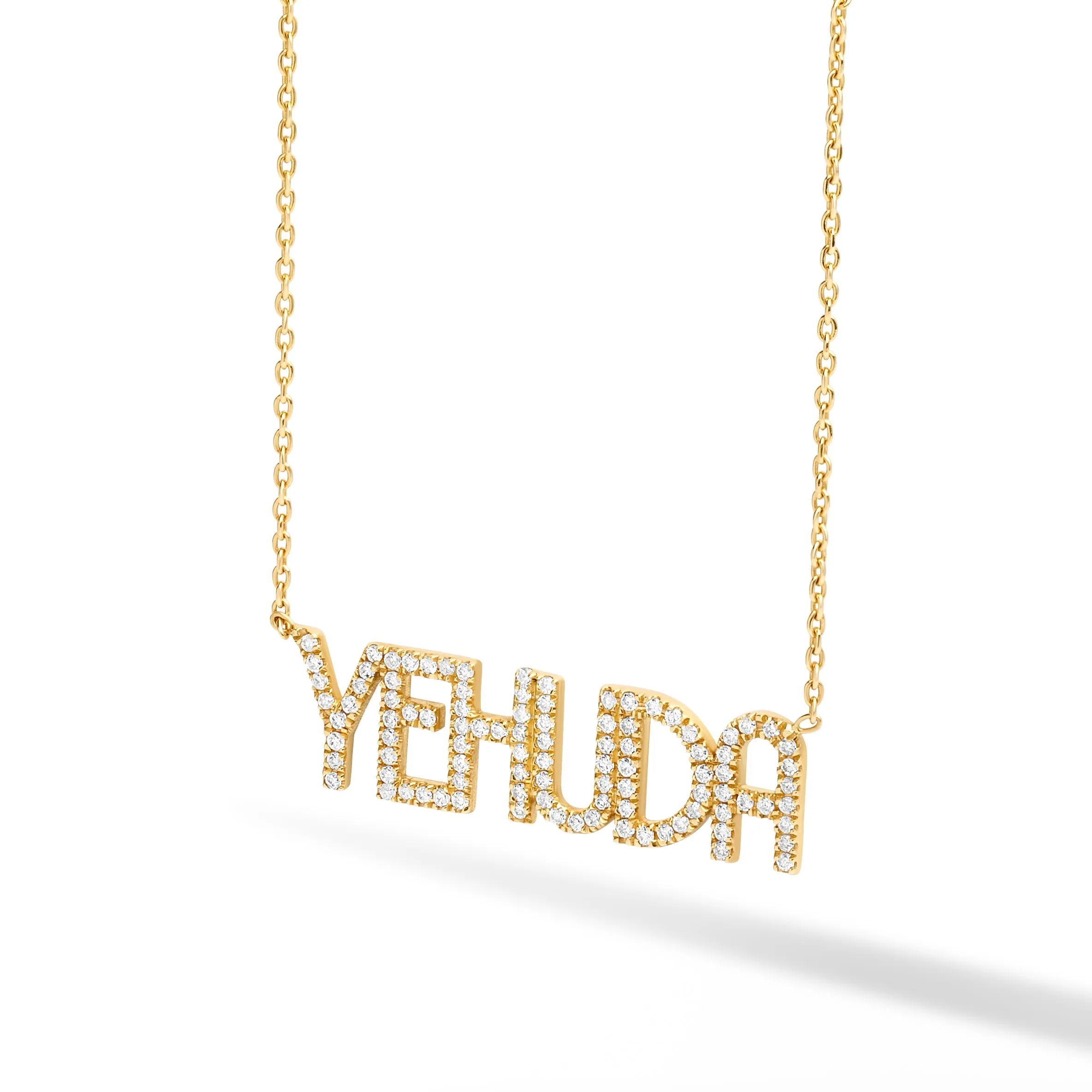 Diamond Pave Custom Name Necklace