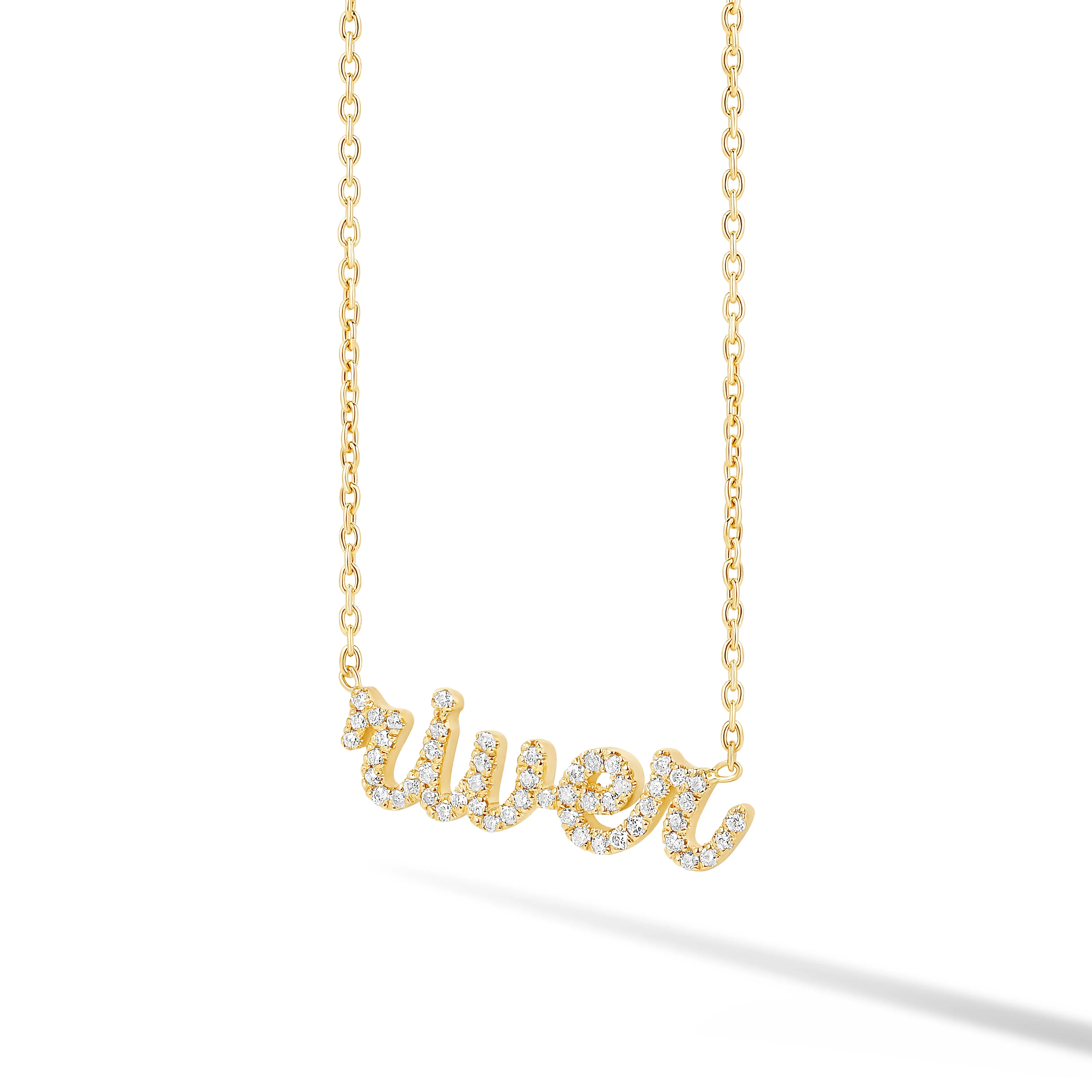 Diamond Pave Custom Name Necklace