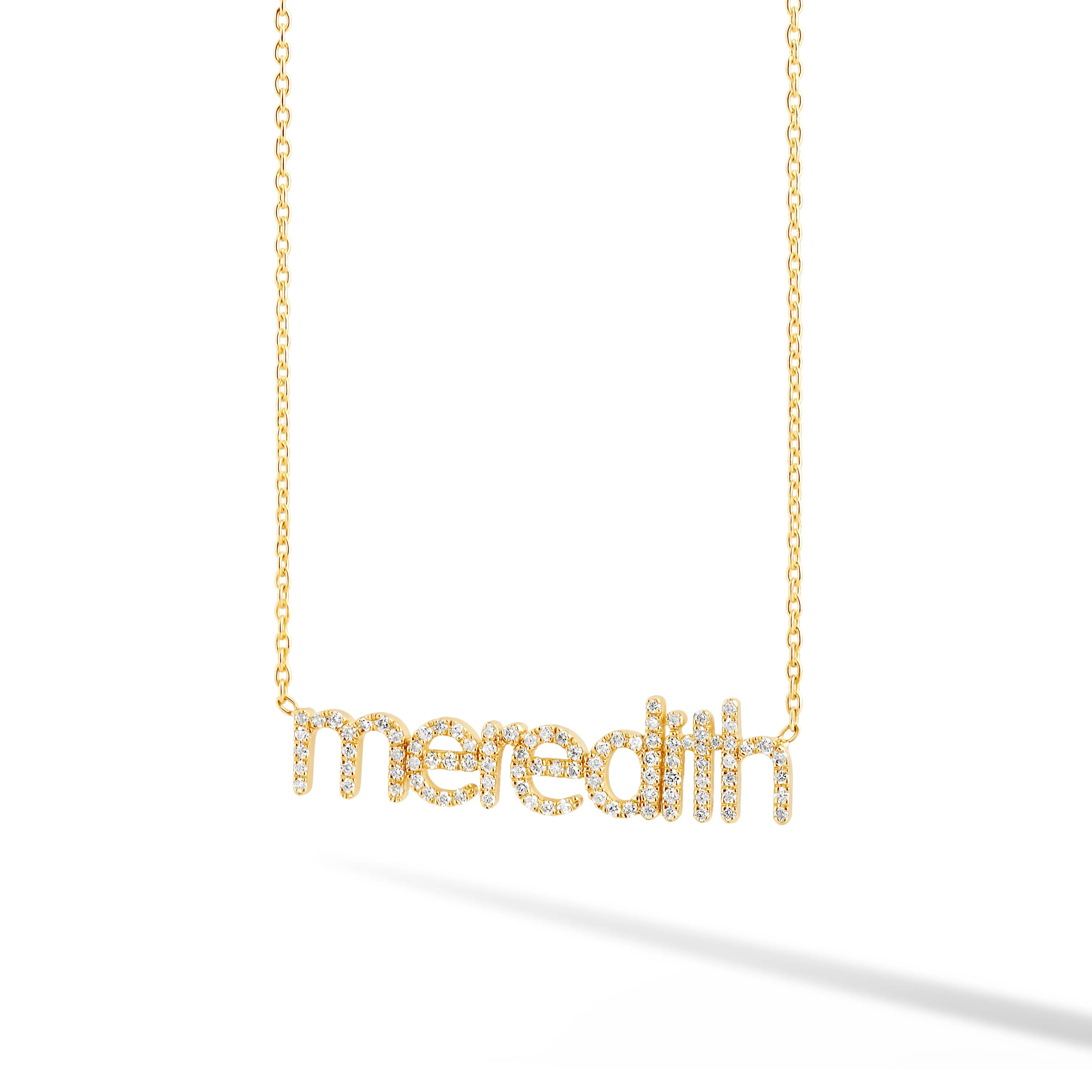 Diamond Pave Custom Name Necklace