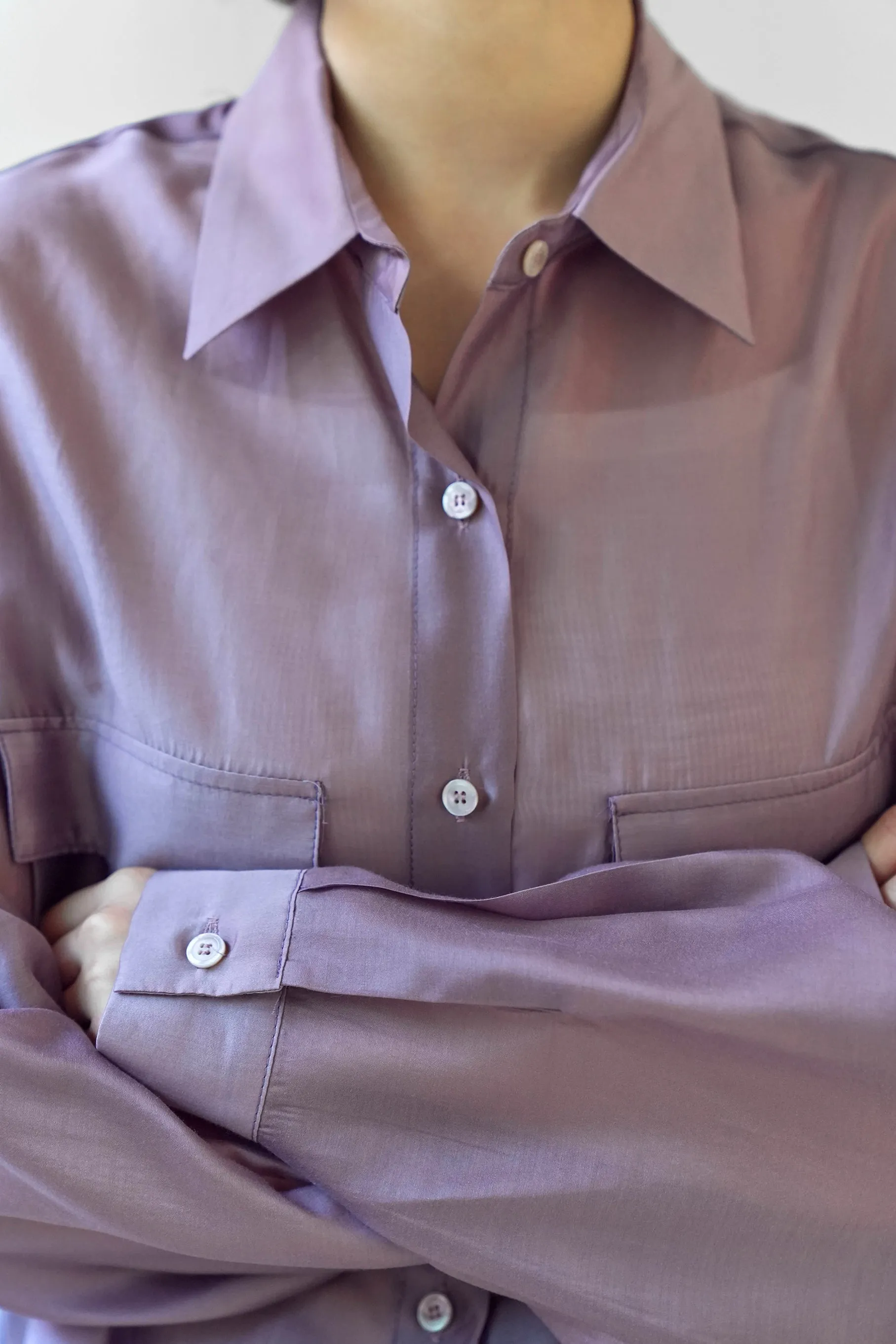 Elinor Pocket Shirt, Purple