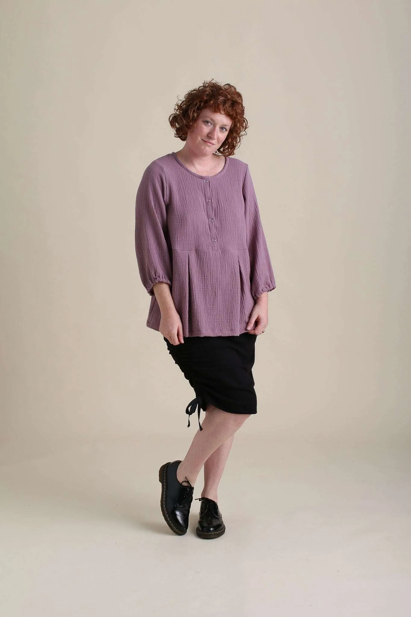 Gaia Top in Lavender | Nursing Friendly