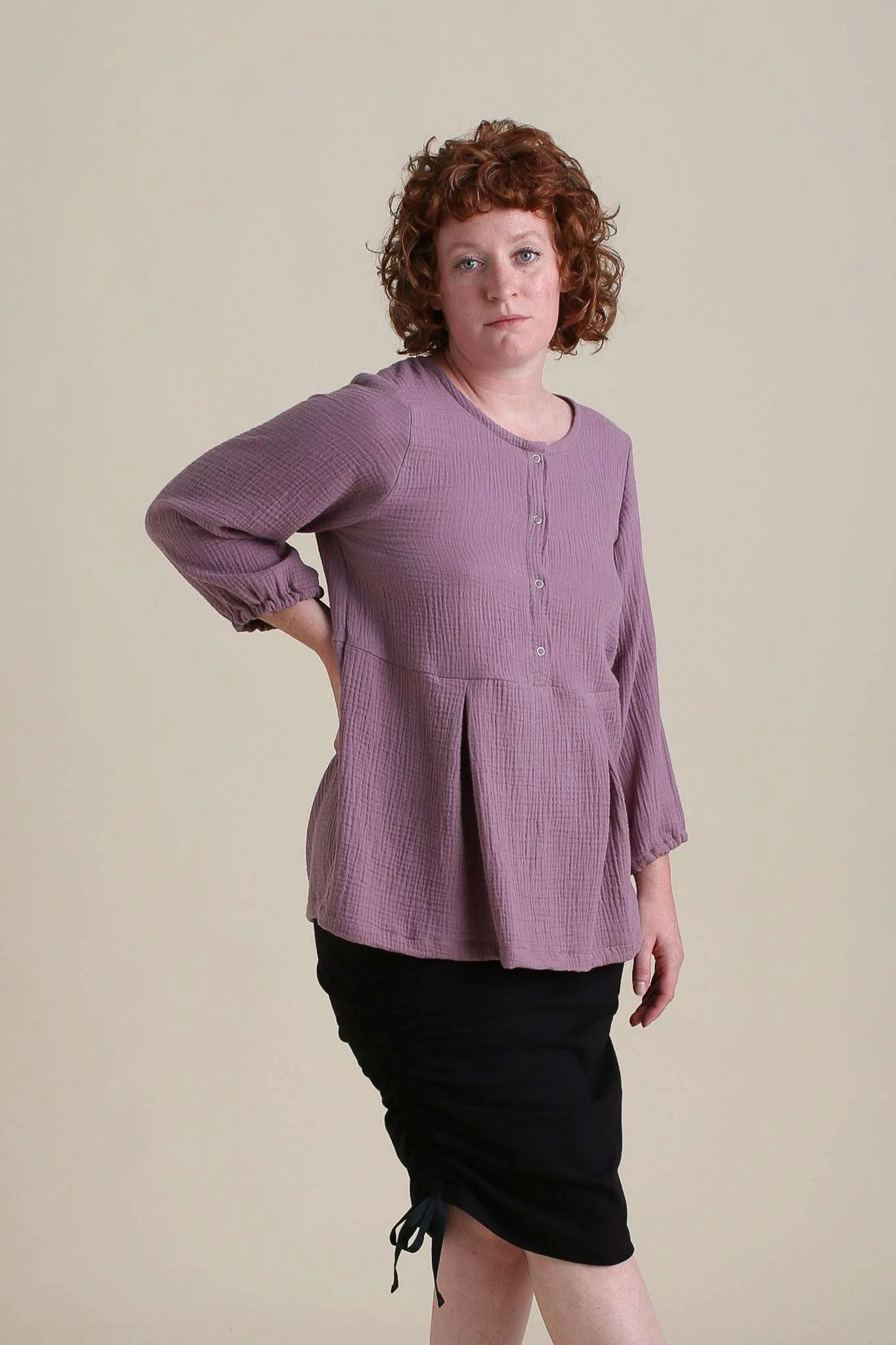 Gaia Top in Lavender | Nursing Friendly