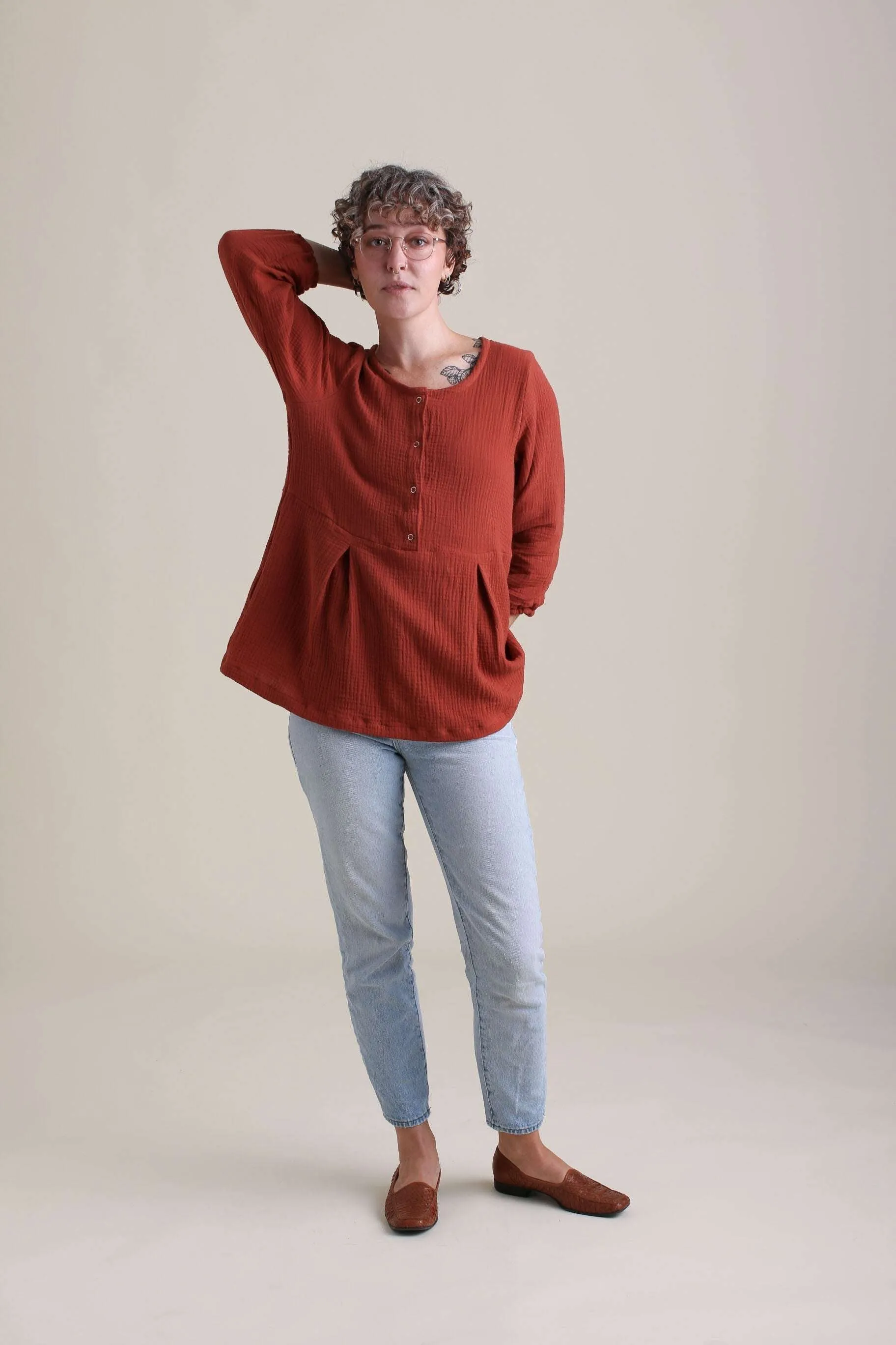 Gaia Top in Saffron | Nursing Friendly