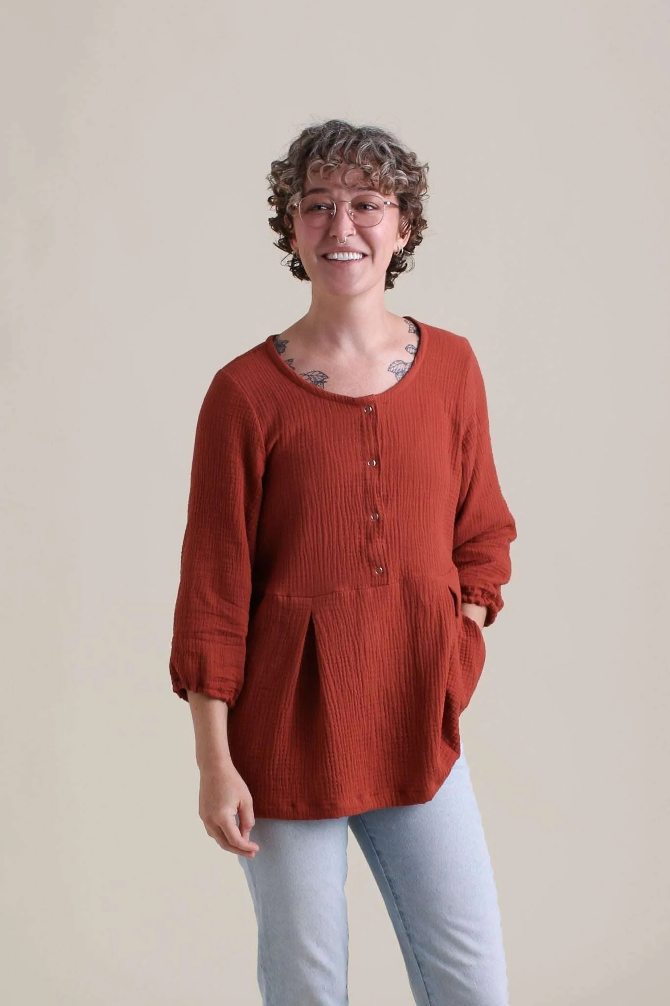 Gaia Top in Saffron | Nursing Friendly