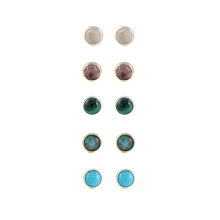 Gemstone Stud Earrings