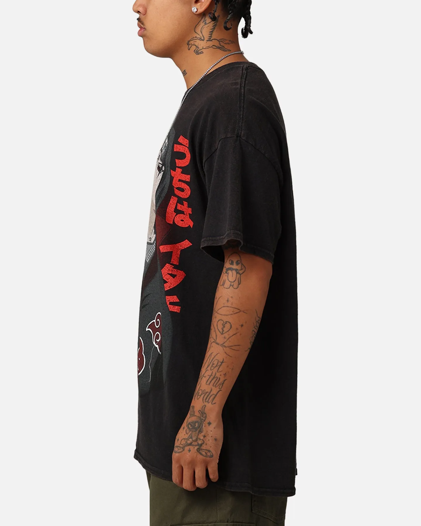 Goat Crew X Naruto Itachi Vintage T-Shirt Black Wash