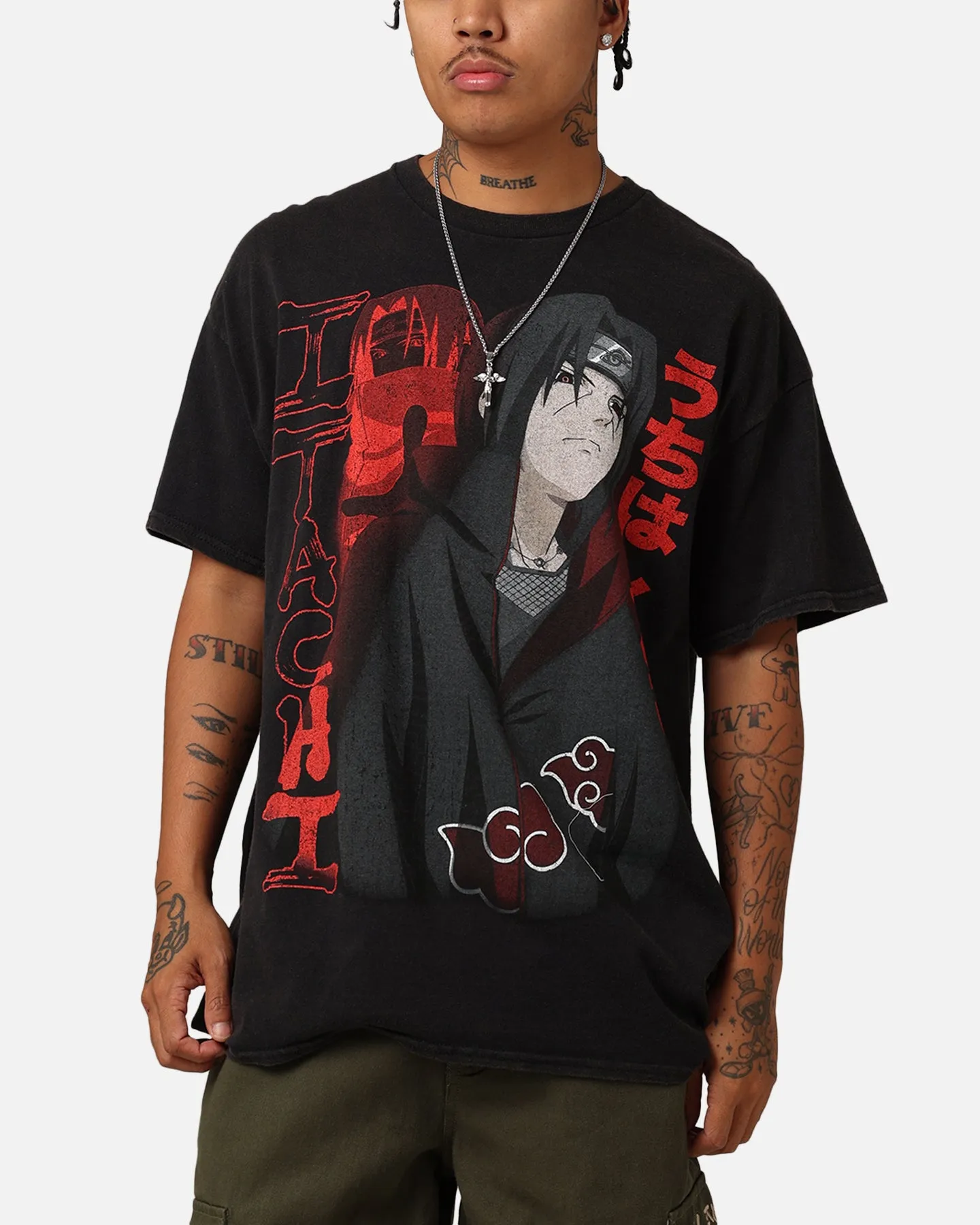 Goat Crew X Naruto Itachi Vintage T-Shirt Black Wash