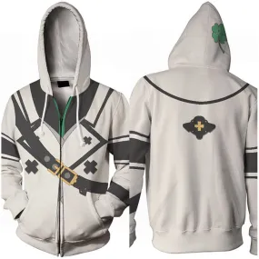 Guilty Gear Ramlethal Valentine Cosplay Hoodie 3D Printed Hooded Sweatshirt Men Women Casual Streetwear Zip Up Jacket Coat