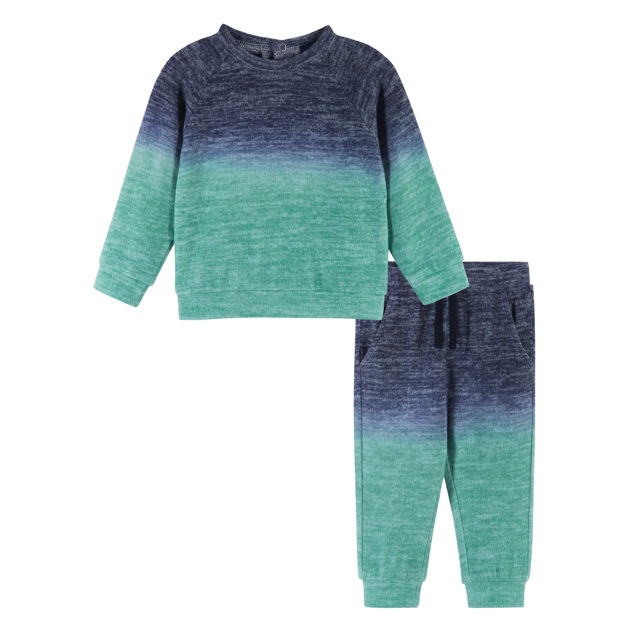 Infant Aqua Ombre Hacci Sweater Set