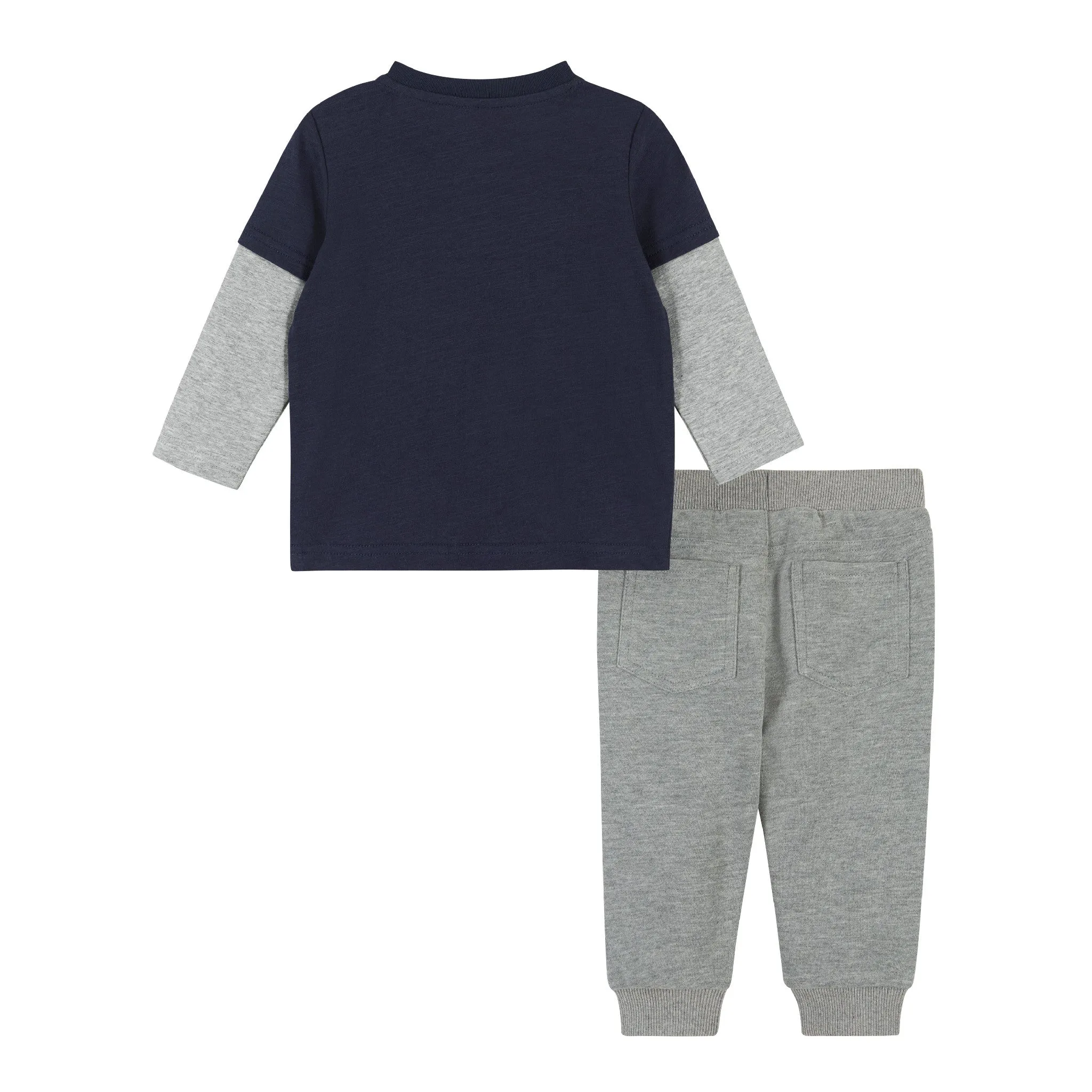 Infant Astronaut Long Sleeve Two-Fer Tee Set  | Navy