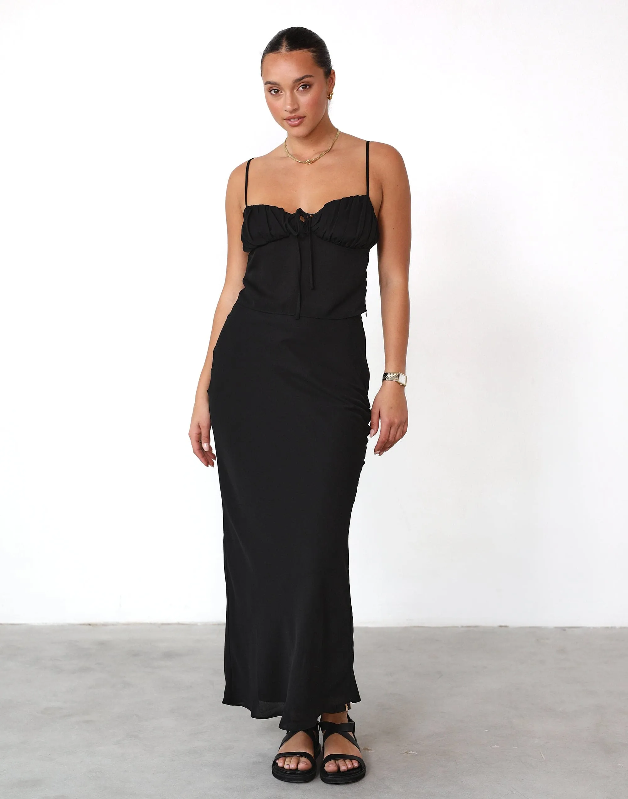 Isla Maxi Skirt (Black)