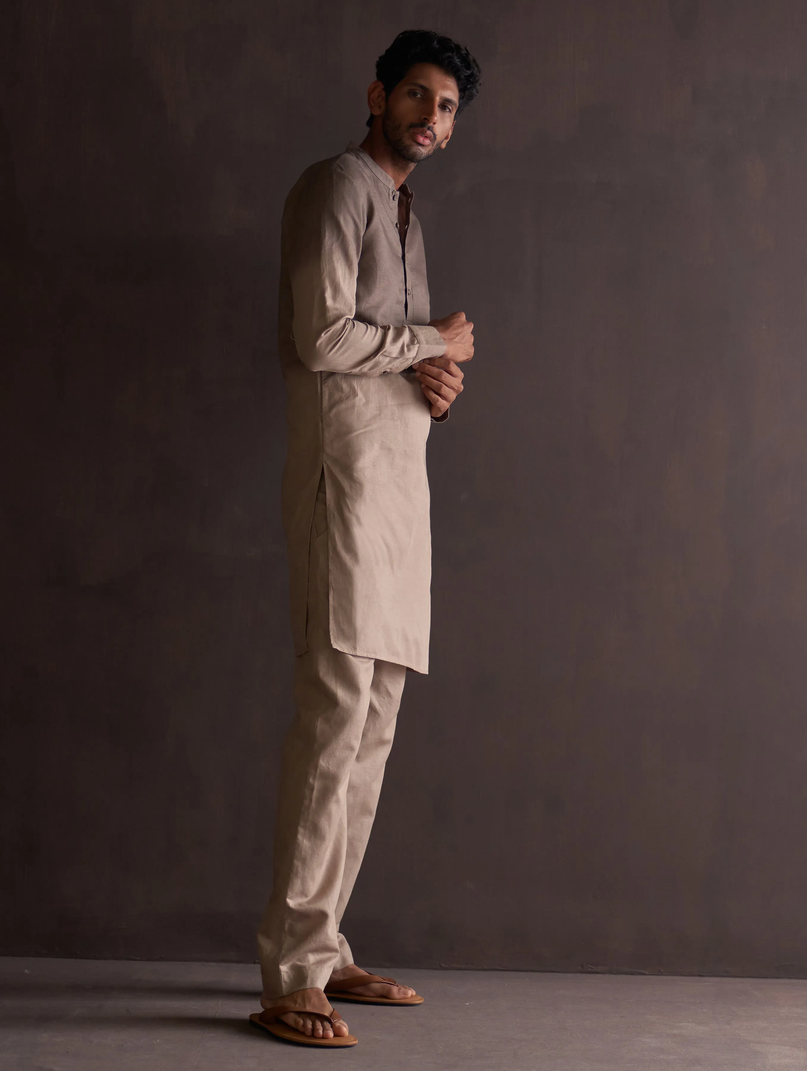 Kash Ombre Kurta Set - River Sand