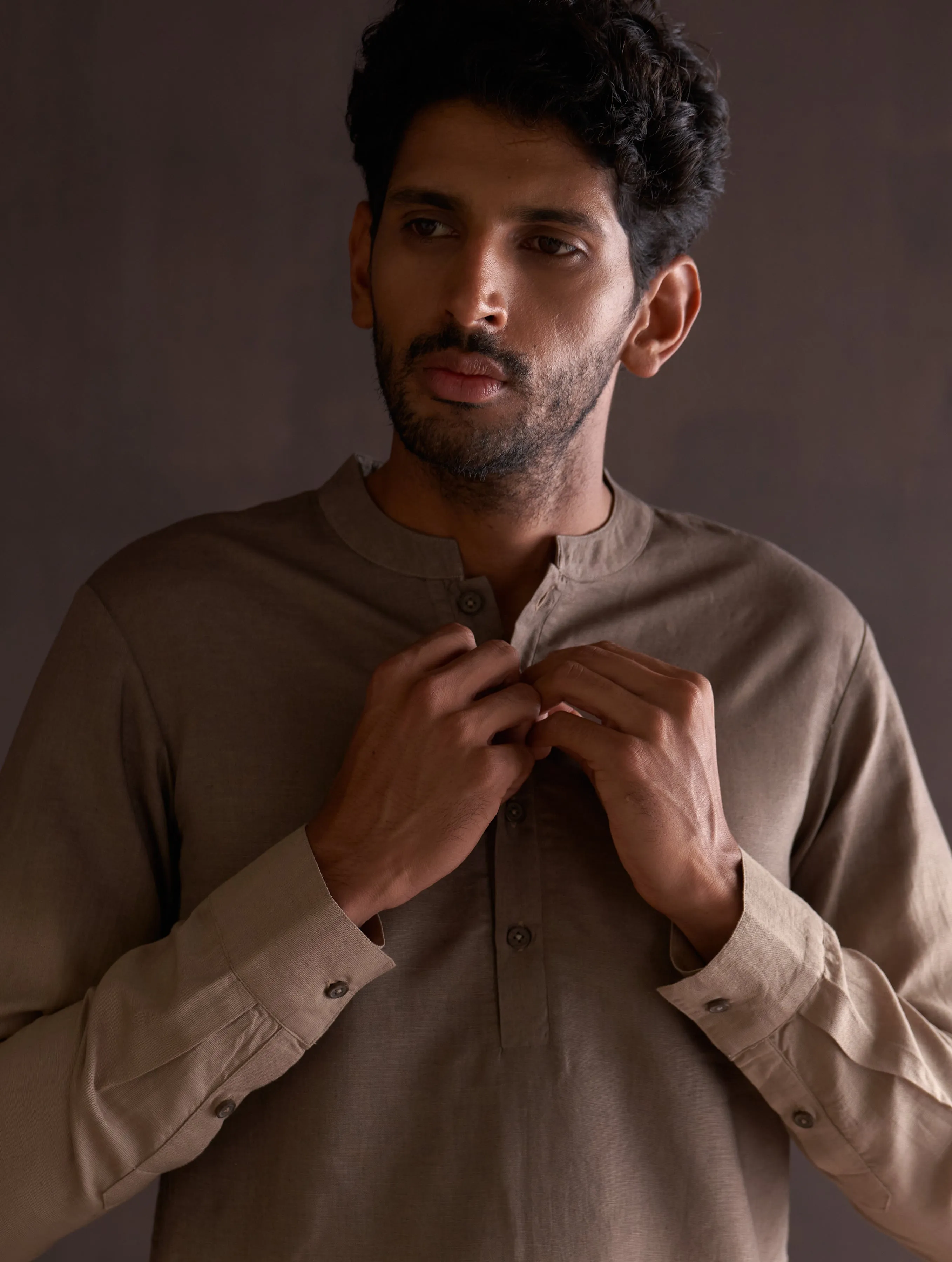 Kash Ombre Kurta Set - River Sand