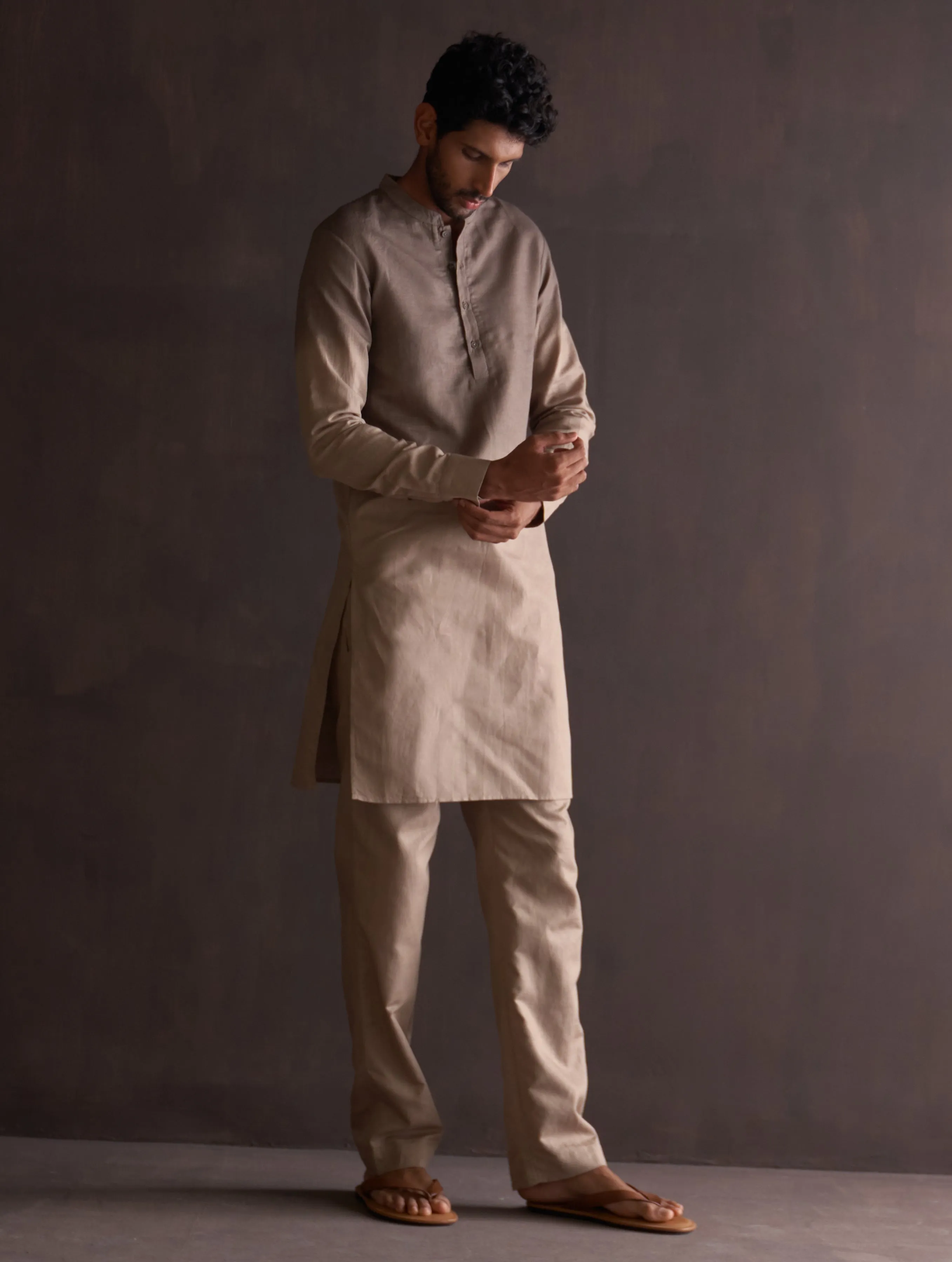 Kash Ombre Kurta Set - River Sand