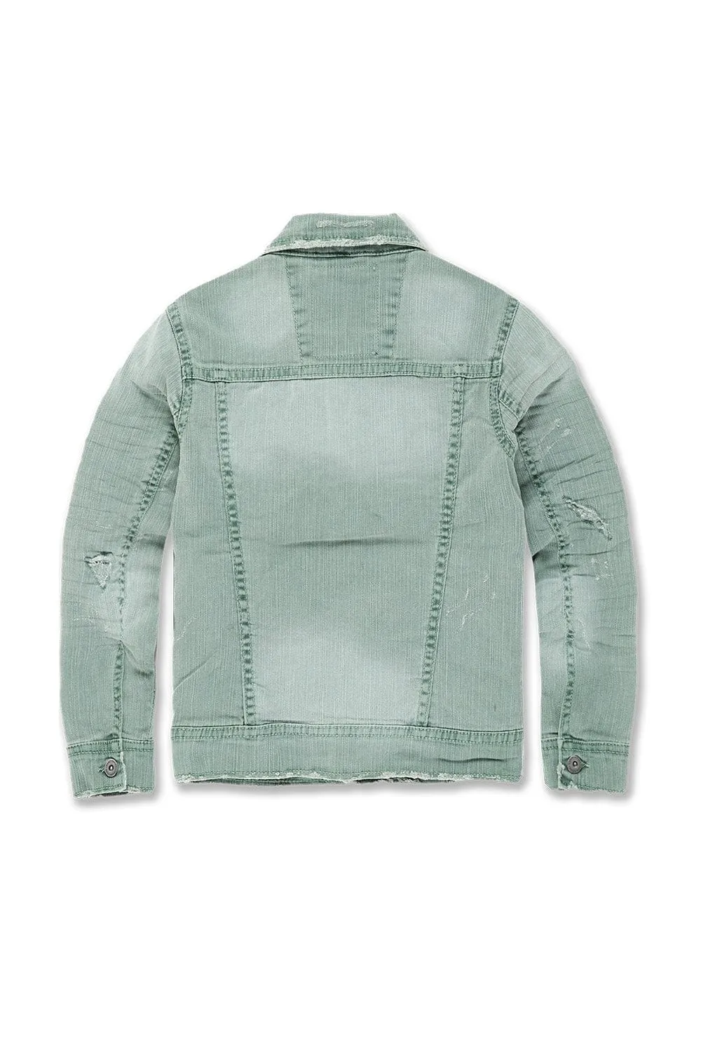 Kids Tribeca Twill Trucker Jacket (Light Sage)