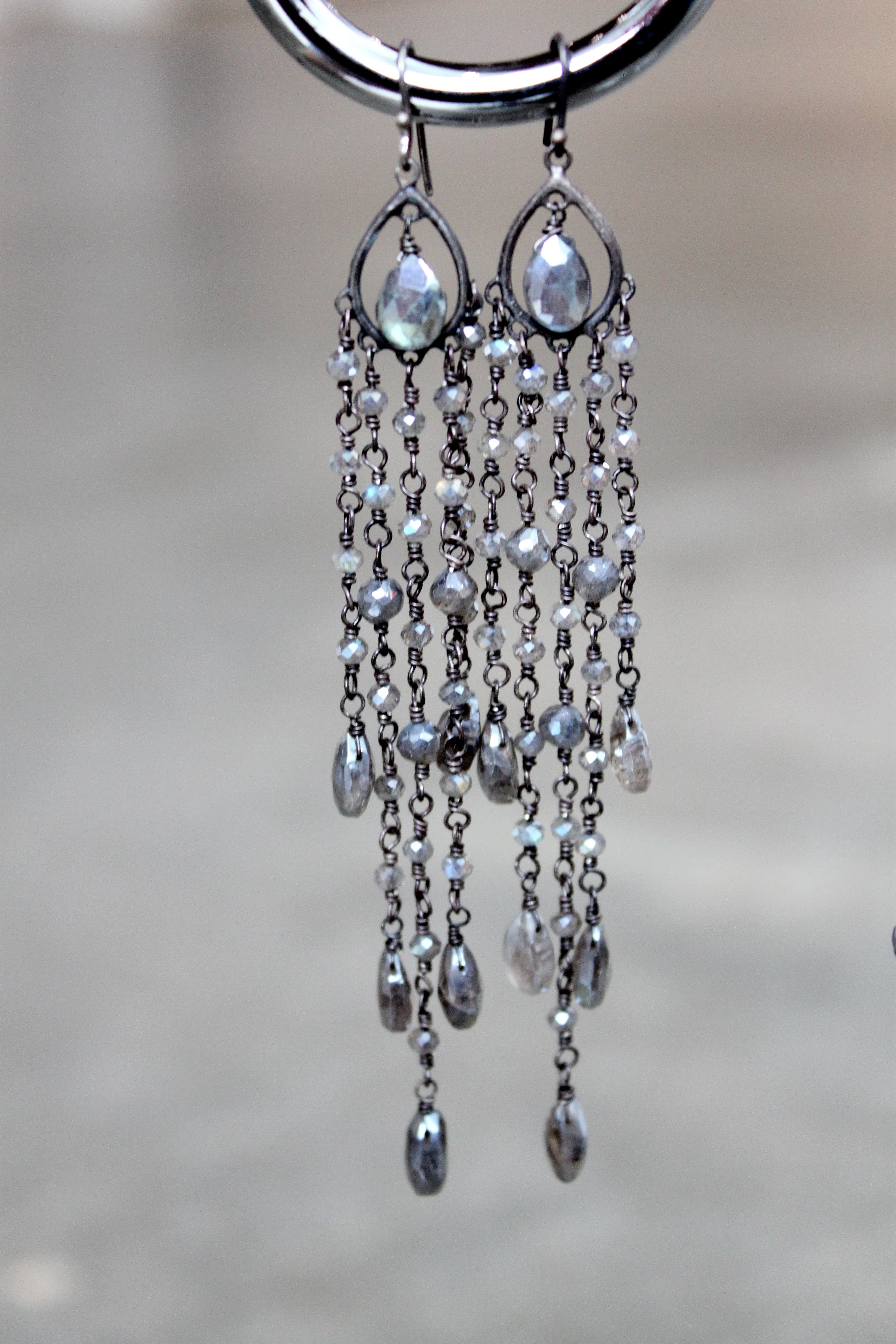 Labradorite Waterfall / Dangle Earrings