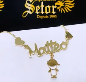 Personalized boy name necklace