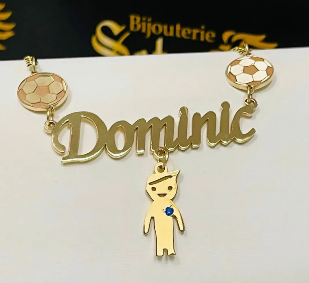 Personalized boy name necklace