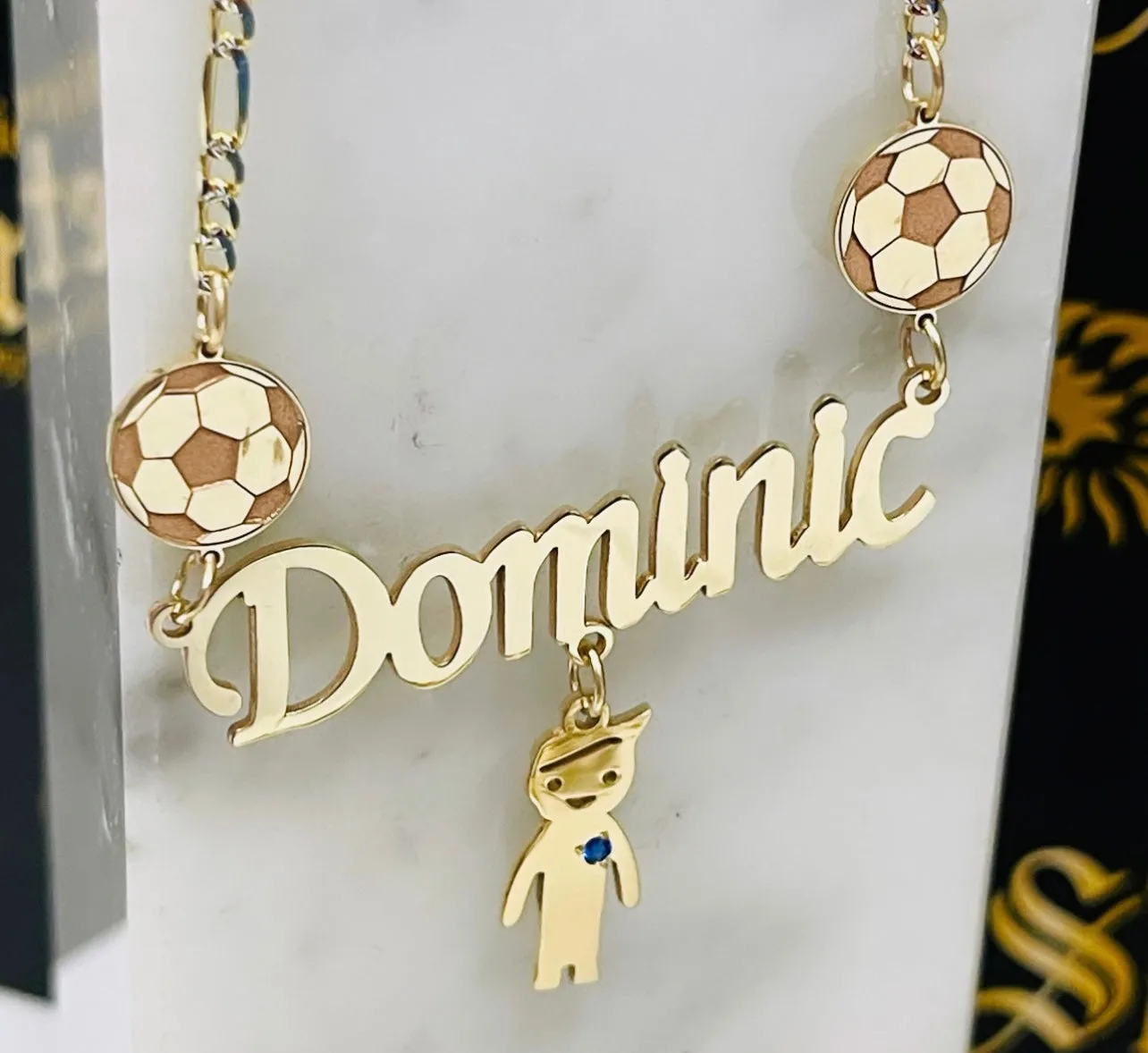 Personalized boy name necklace