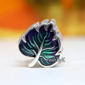 Purple & Green Leaf Charm 799542C01