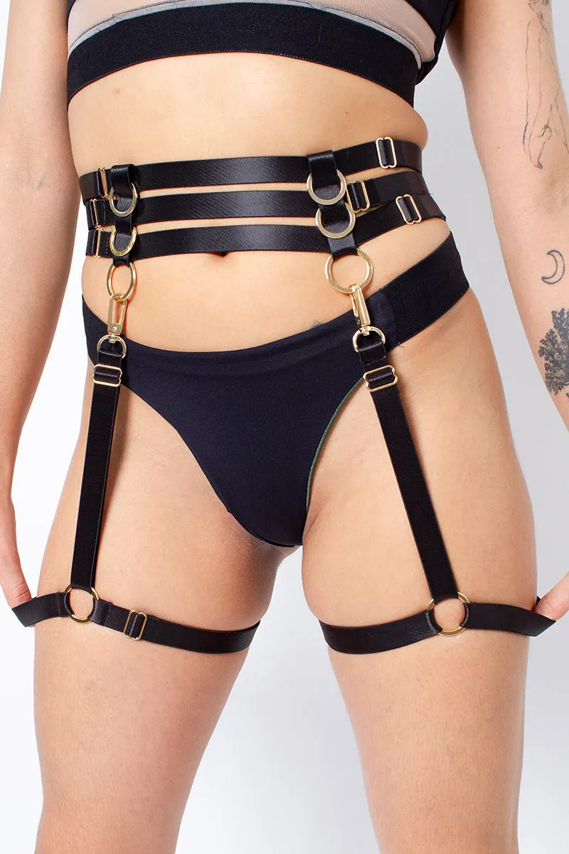 Rolling Halo Harness - Black/Gold