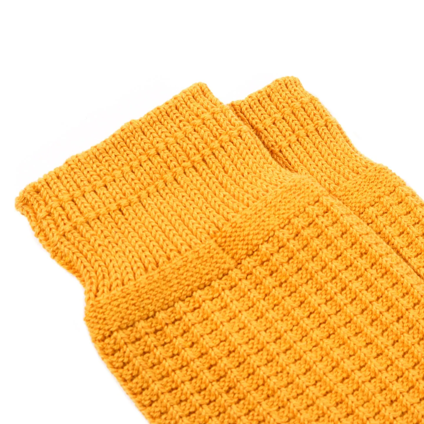 ROTOTO COTTON WAFFLE SOCKS MUSTARD