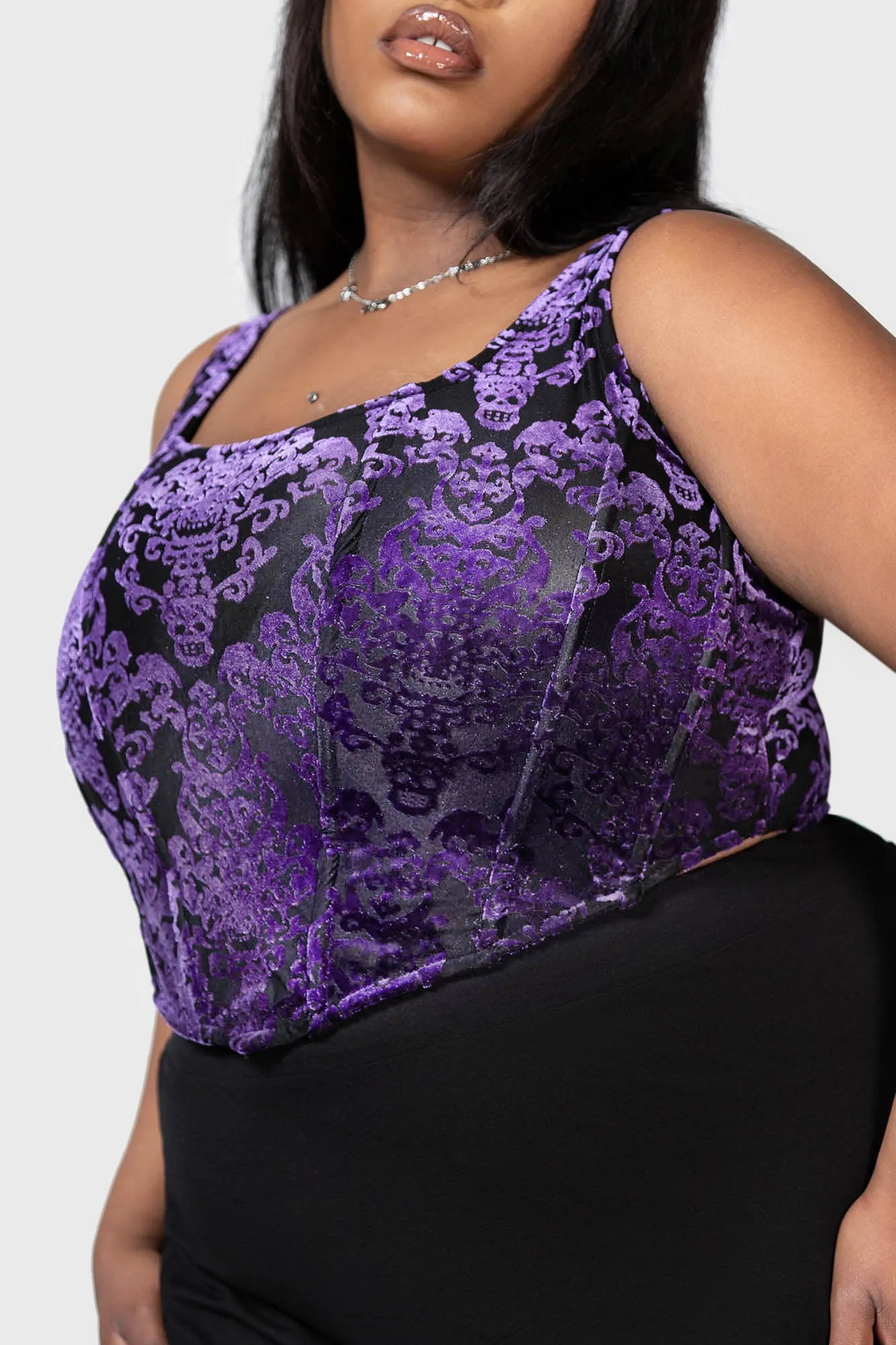 Snarl Corset Top [PURPLE] [PLUS]